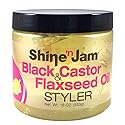 Ampro Shine N Jam Black Castor & Flaxseed Oil Styler Gel, 16 Ounce