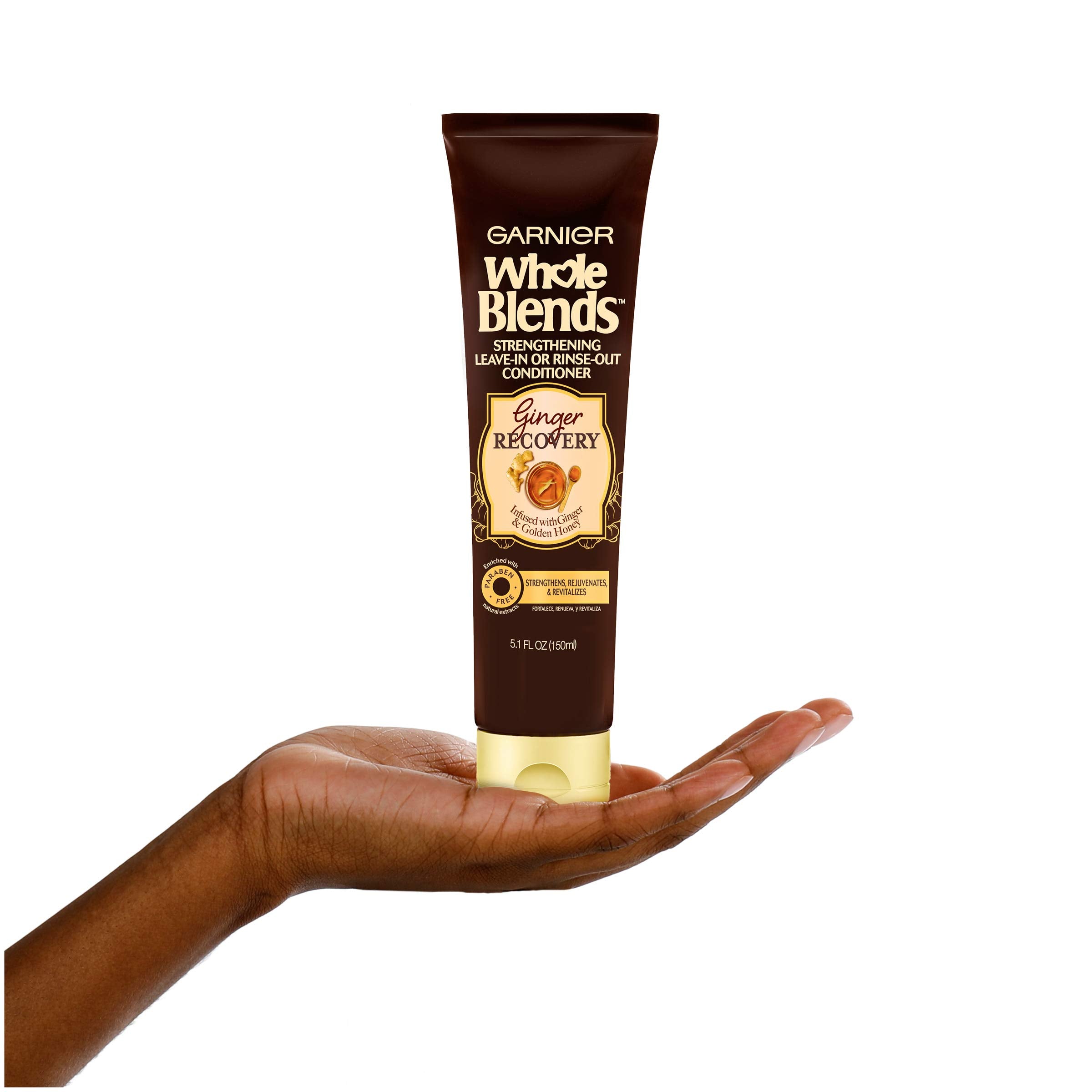 Garnier Hair Care Whole Blends Ginger Recovery Leave-in or Rinse-out Treatment, 5.1 Fl Oz