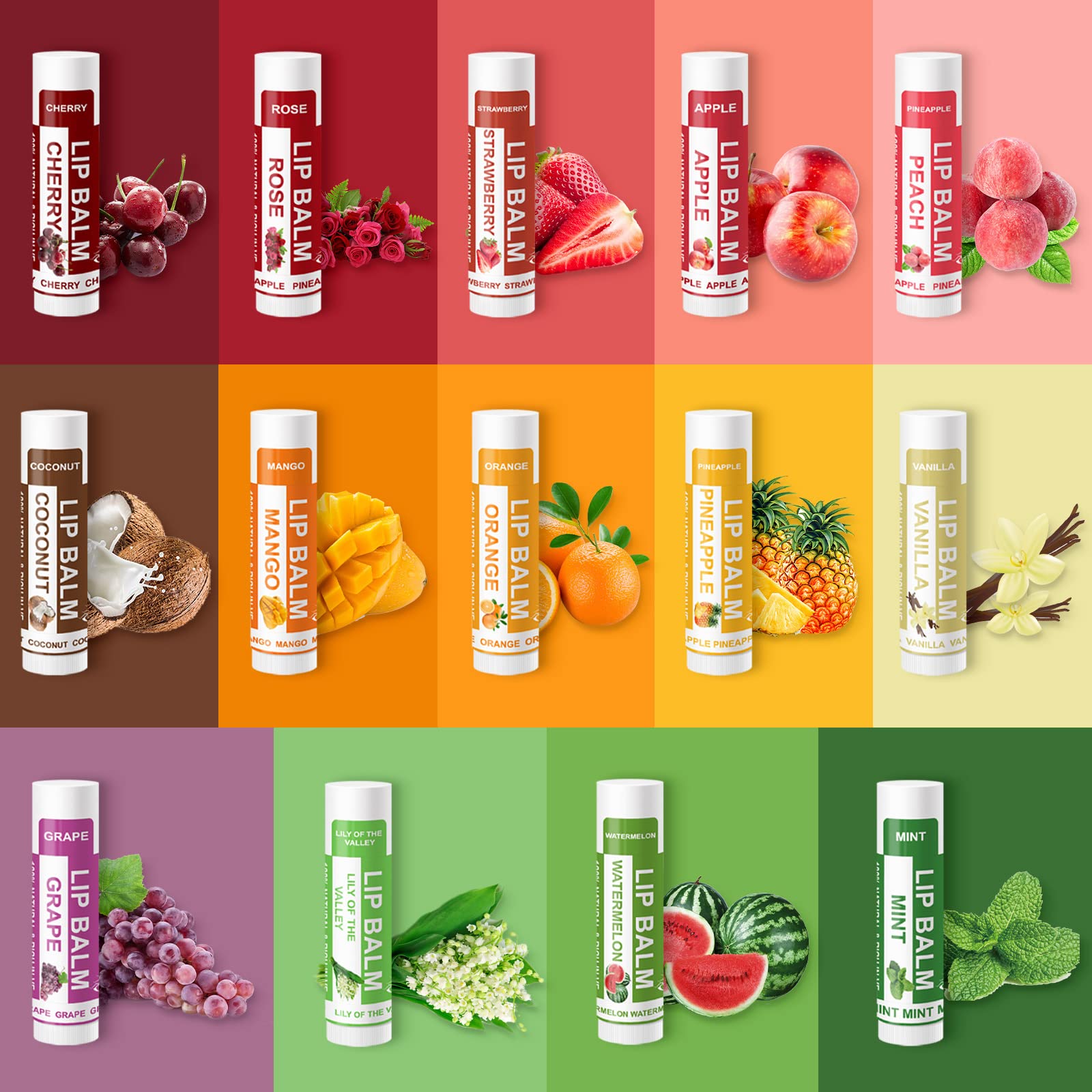 Yopela 28 Pack Natural Lip Balm Bulk With Vitamin E And Coconut Oil - Moisturizing, Soothing, And Repairing Dry And Chapped Lips