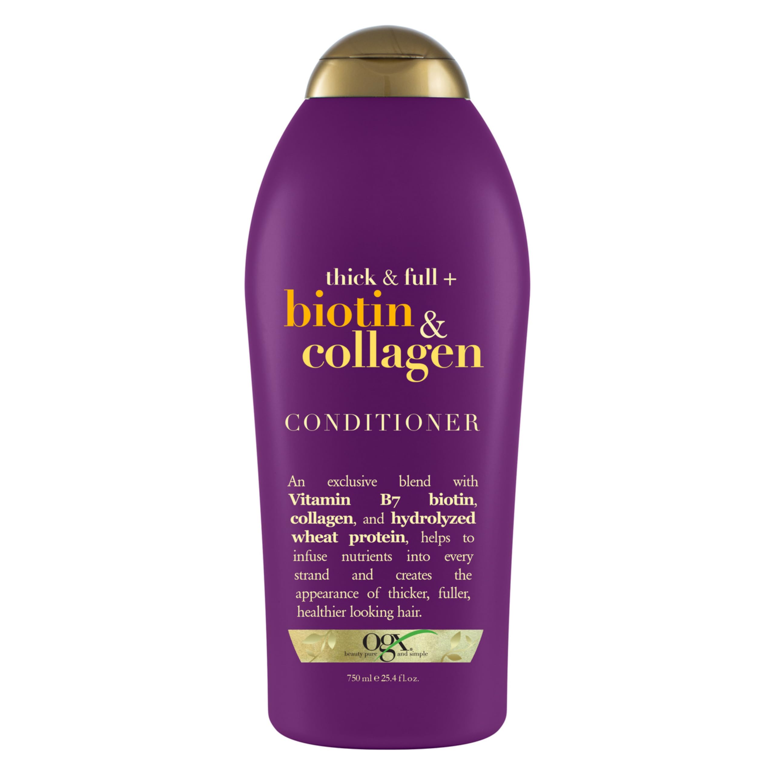 Ogx Thick & Full + Biotin & Collagen Conditioner, Salon Size, 25.4 Fl Oz