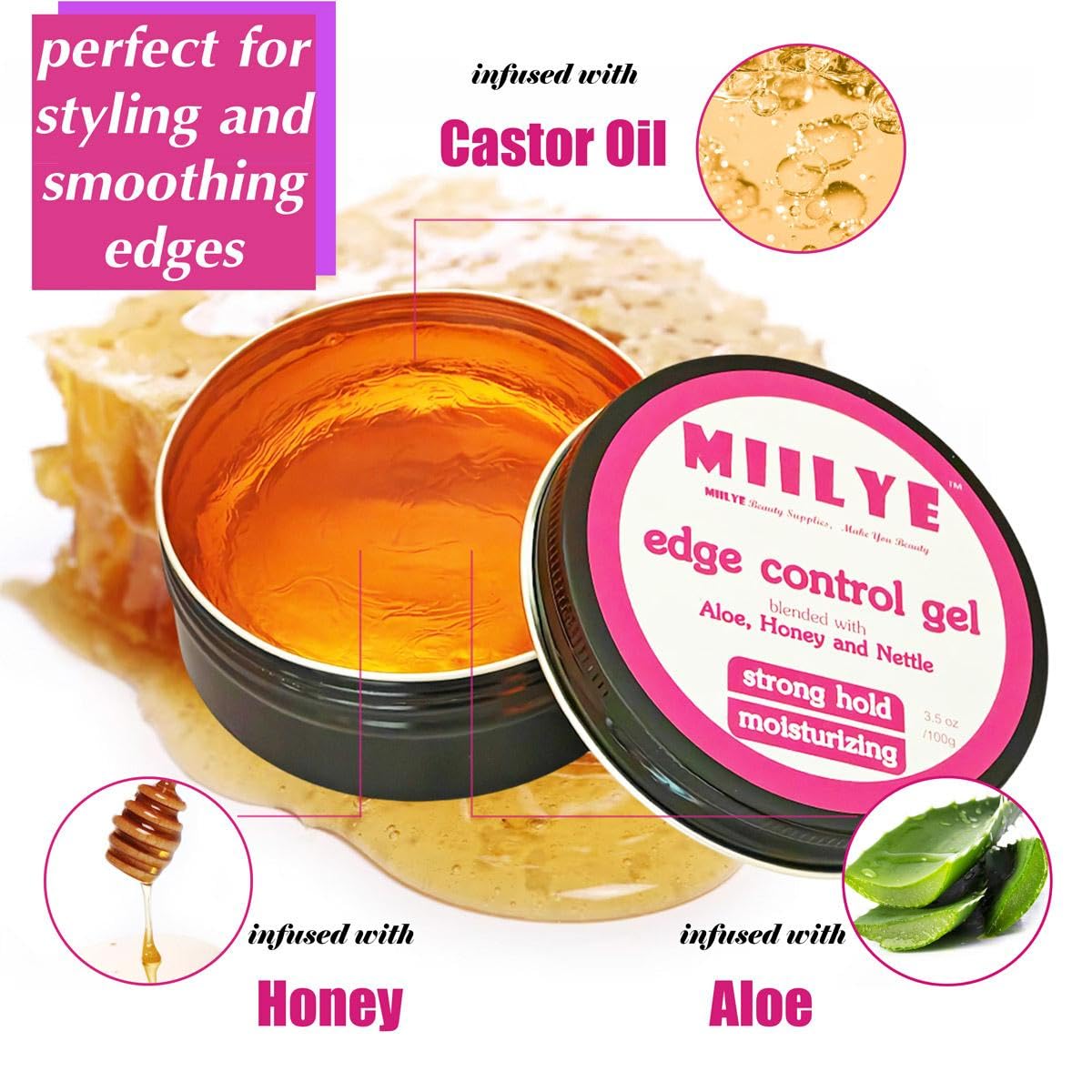 Miilye Wig Glue For Front Lace Wig, Strong Hold Lace Glue For Wigs, Sweat Proof Lace Front Glue, Waterproof Bond Glue For Lace W