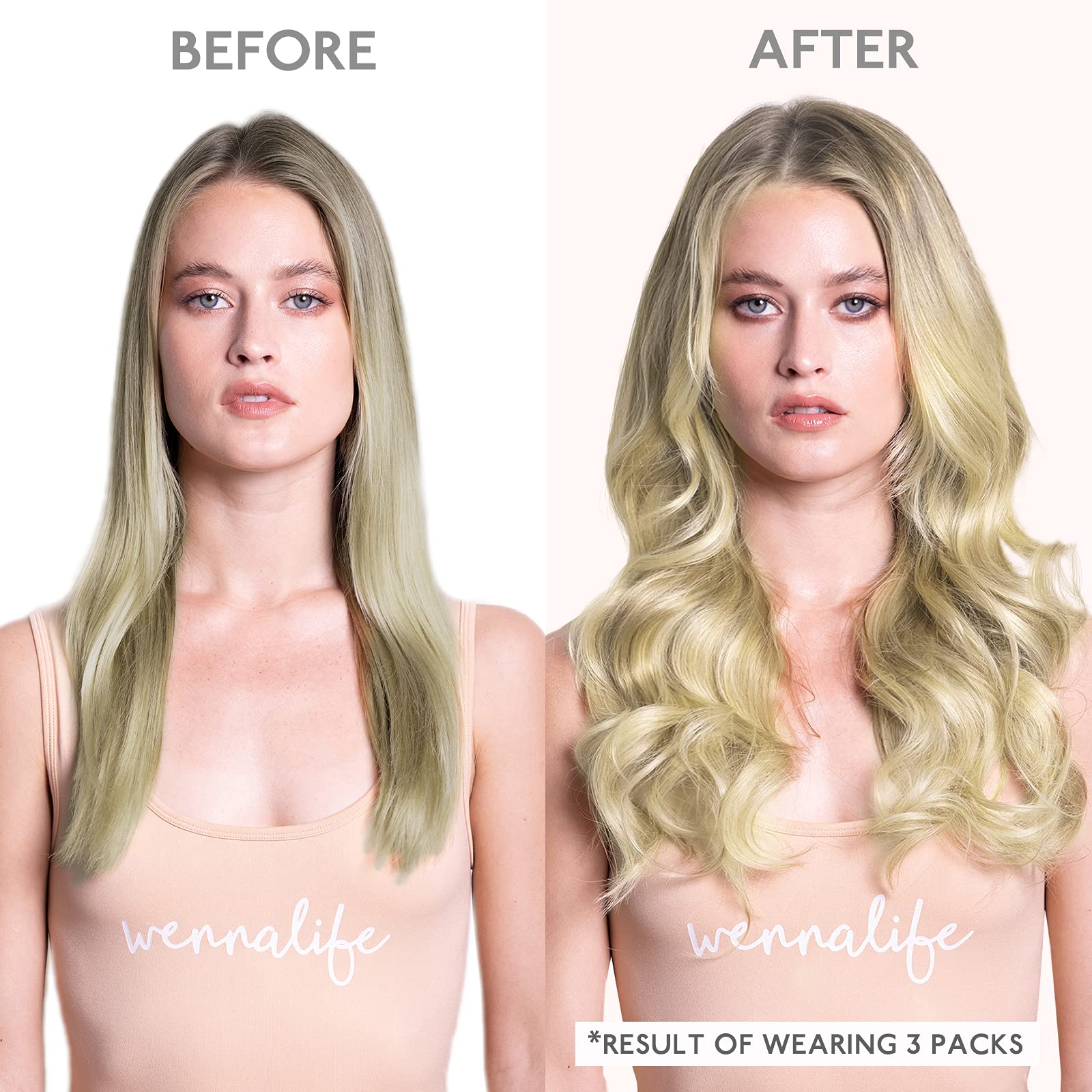Wennalife Tape In Hair Extensions Human Hair, 20Pcs 20 Inch 50G Ash Blonde To Golden Blonde And Platinum Blonde Remy Tape Hair E