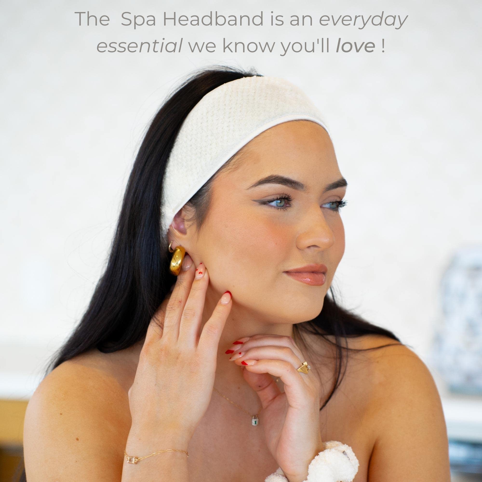 Volo Spa Headband For Women | Hair Band For Makeup, Washing Face, Skincare, Shower & More | Ultra-Soft, Absorbent, Stretchy | Fi