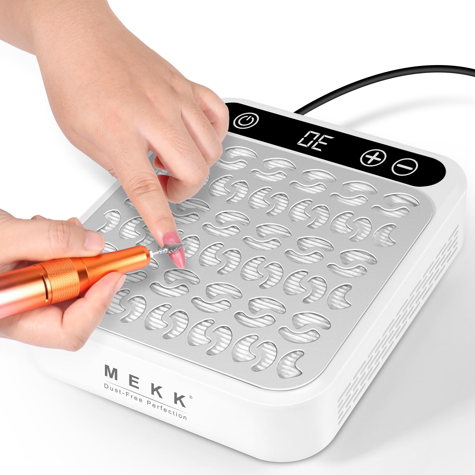 Nail Dust Collector,Essential Dust Collector Nail Tech Tool with Reusable Filter,Vacuum Fan Dust Collector for Acrylic Nail Dril