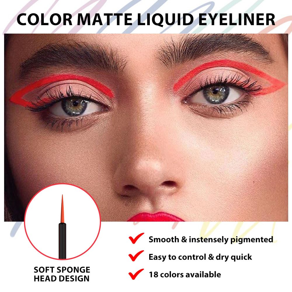 Evpct 1Pcs Tomato Liquid Eyeliner Makeup Waterproof Tomato Eye Liners For Women, Eyes Wing Eyeliner Stamps Shapes Colored Eyelin