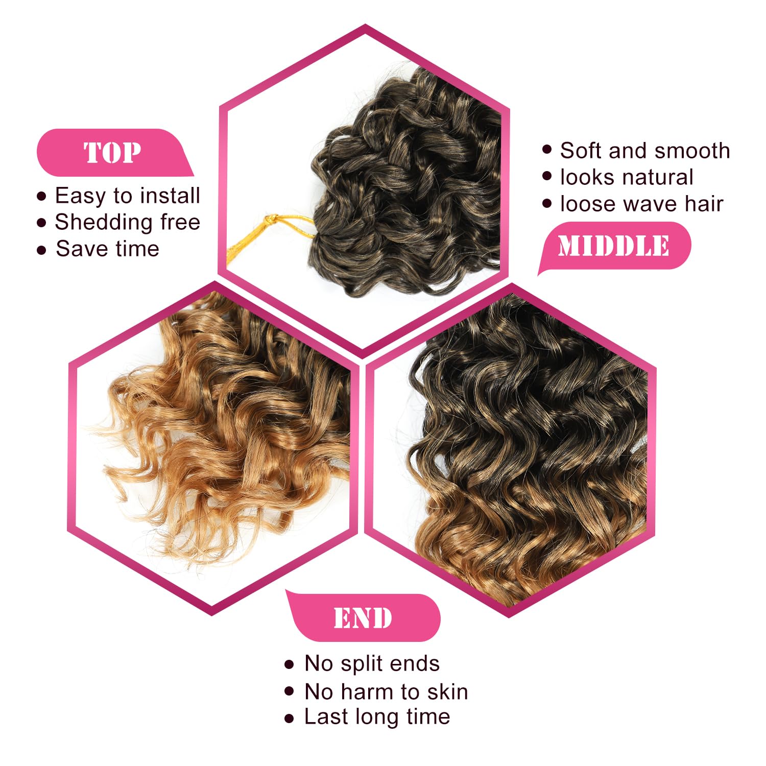 Gogo Curl Crochet Hair 10 Inch Short Curly Crochet Hair For Black Women Beach Curl Water Wave Curly Crochet Braids Hair, Deep Wa