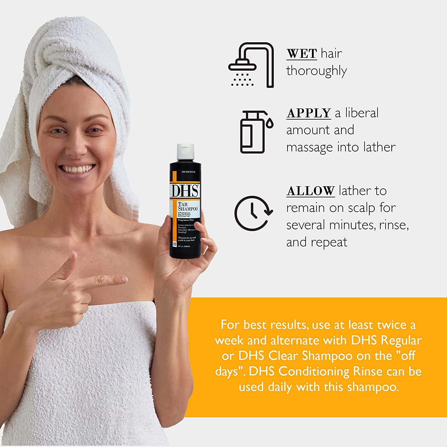 DHS Tar Shampoo 8 oz - Buy Packs and Save (Pack of 2)