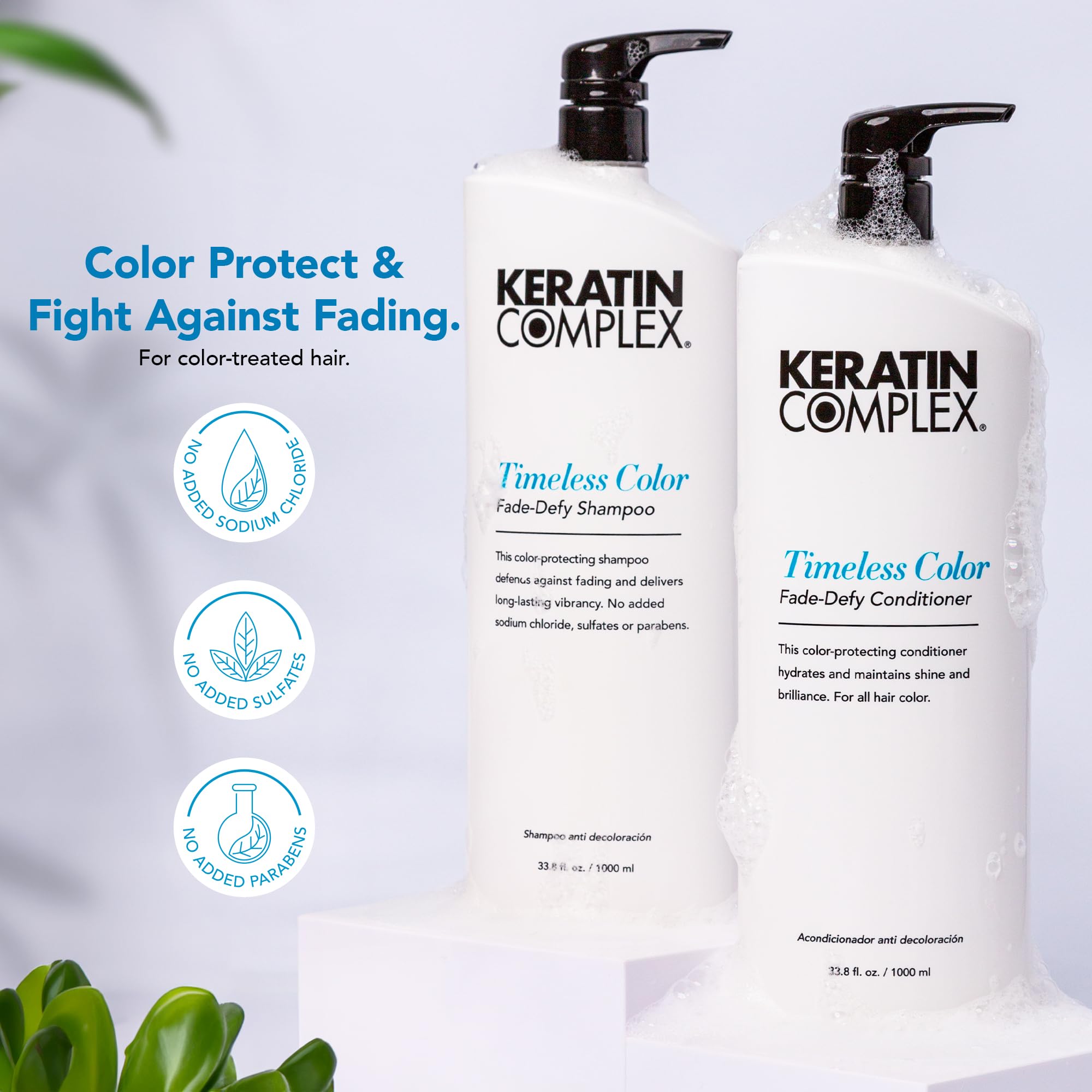 Keratin Complex - Timeless Color Fade Shampoo & Conditioner Duo - 33.8 fl oz Each