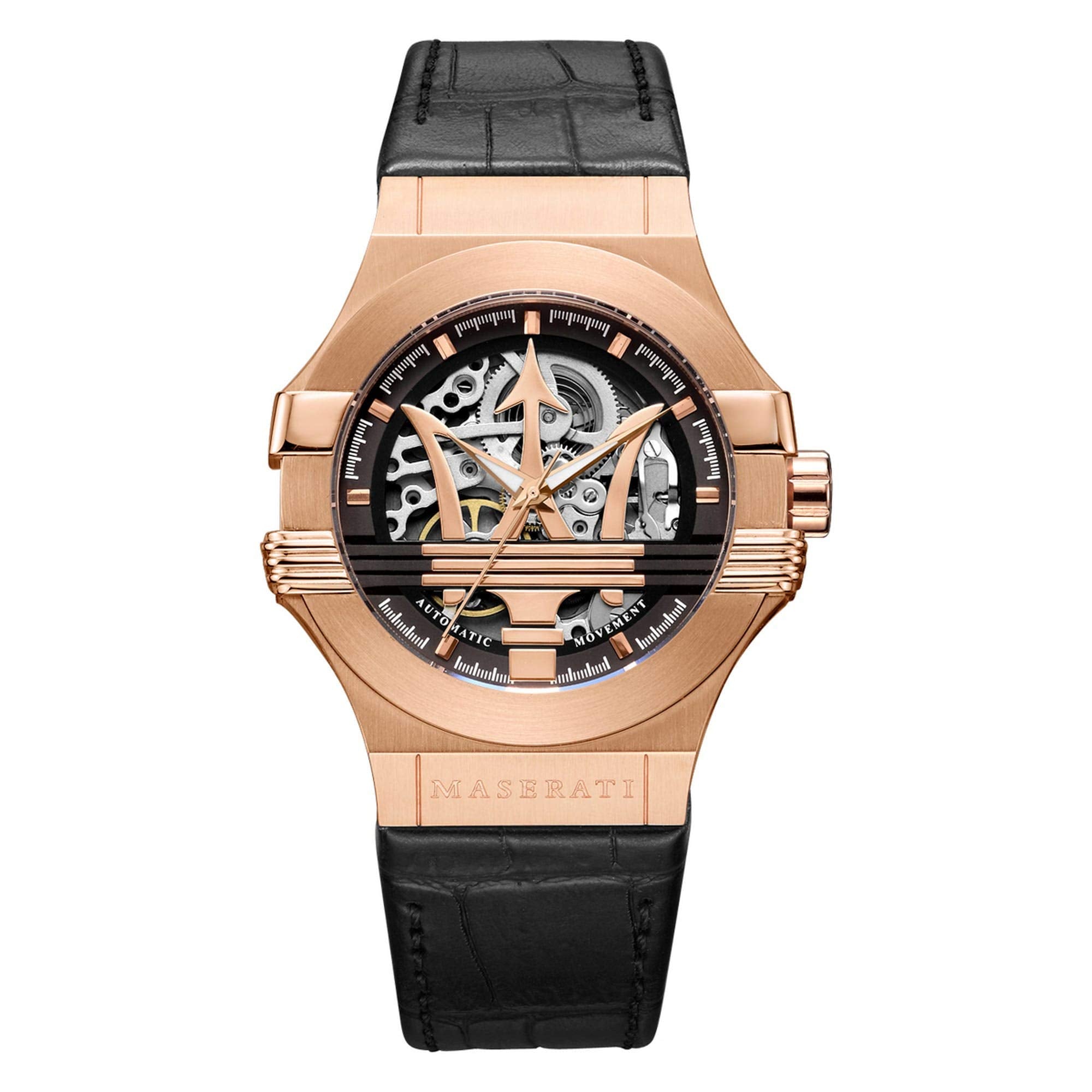 Maserati Leather Analog Black Dial Men WatchR8821108002, Black Band