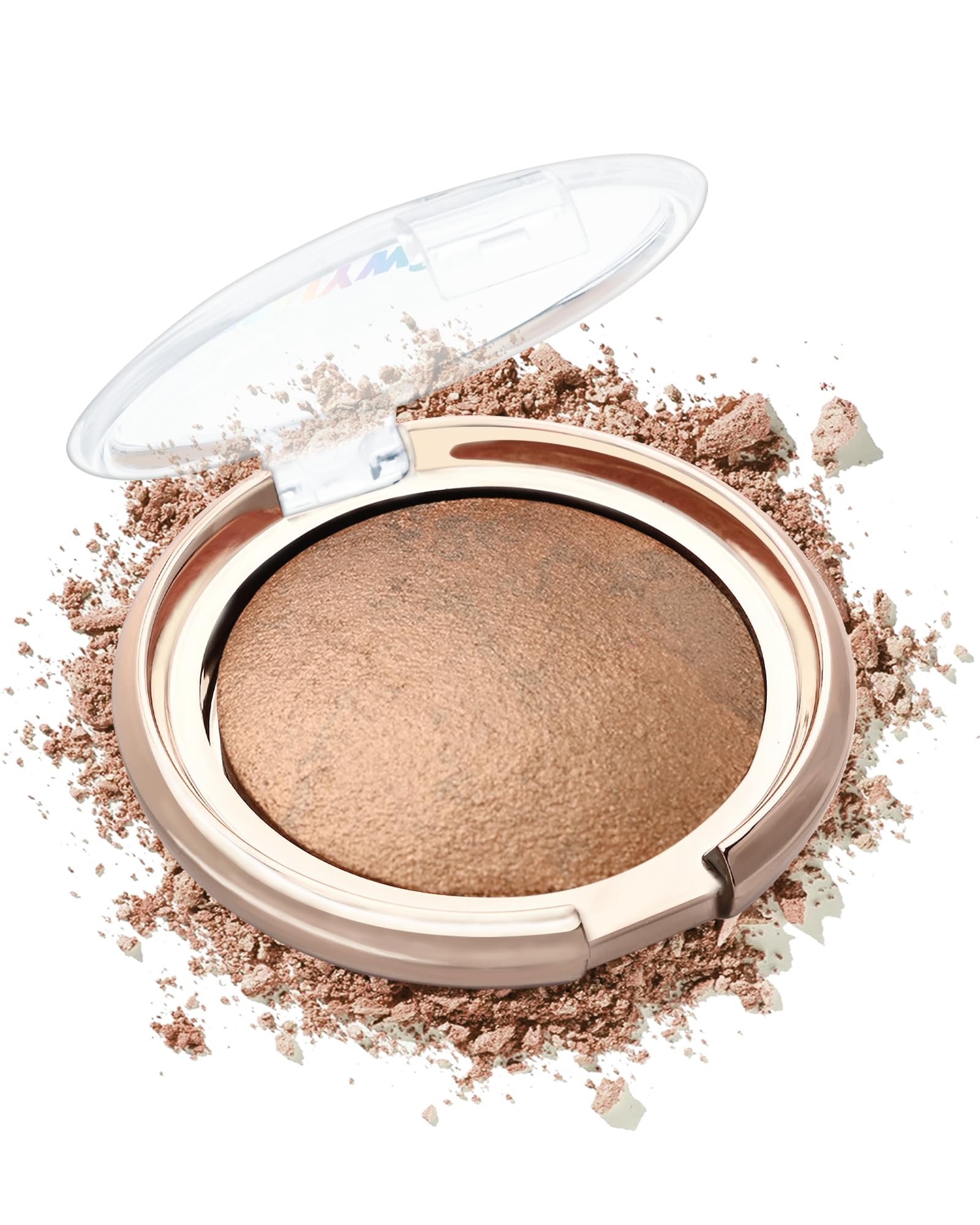 Baked Powder Blush-Brighten Glow Marbleized Blush Powder Palette,Lightweight Shimmery face Blush for Cheeks,Eyeshadow & Highligh
