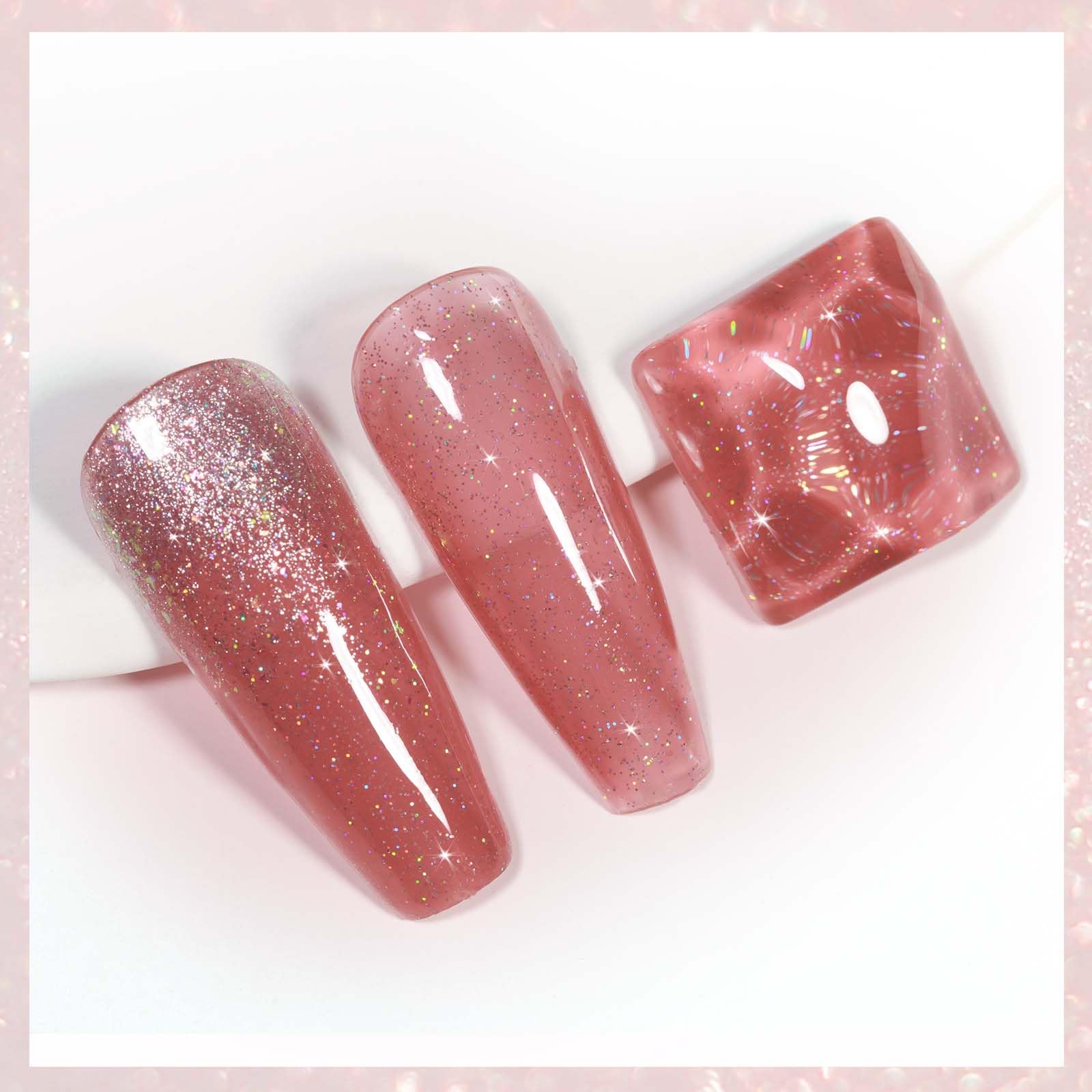 Mizhse Quick Dry Nail Polish, Shimmery Light Brown Nail Polish Air Dry Fast, 15 Ml Fall Color Regular Sparkle Shiny Water-Based