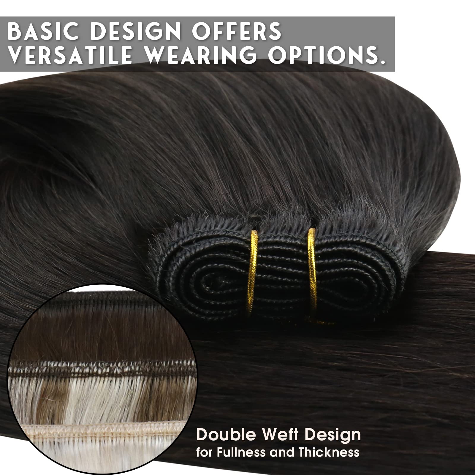 Sunny Black Hair Extensions Real Human Hair Weft Natural Black Sew In Hair Extensions Black Weft Hair Extensions Black Sew In Hu