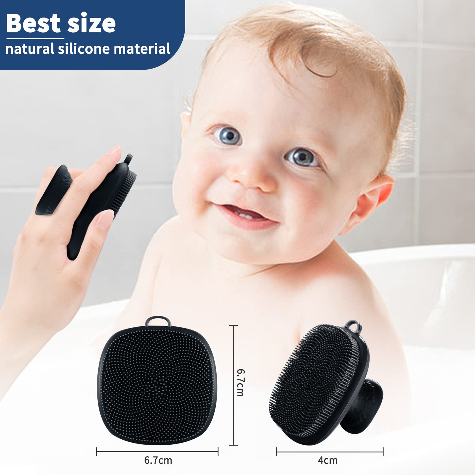 Silicone Face Scrubber For Men, Facial Cleansing Brush Silicone Face Wash Brush Manual Waterproof Cleansing Skin Care Face Brush