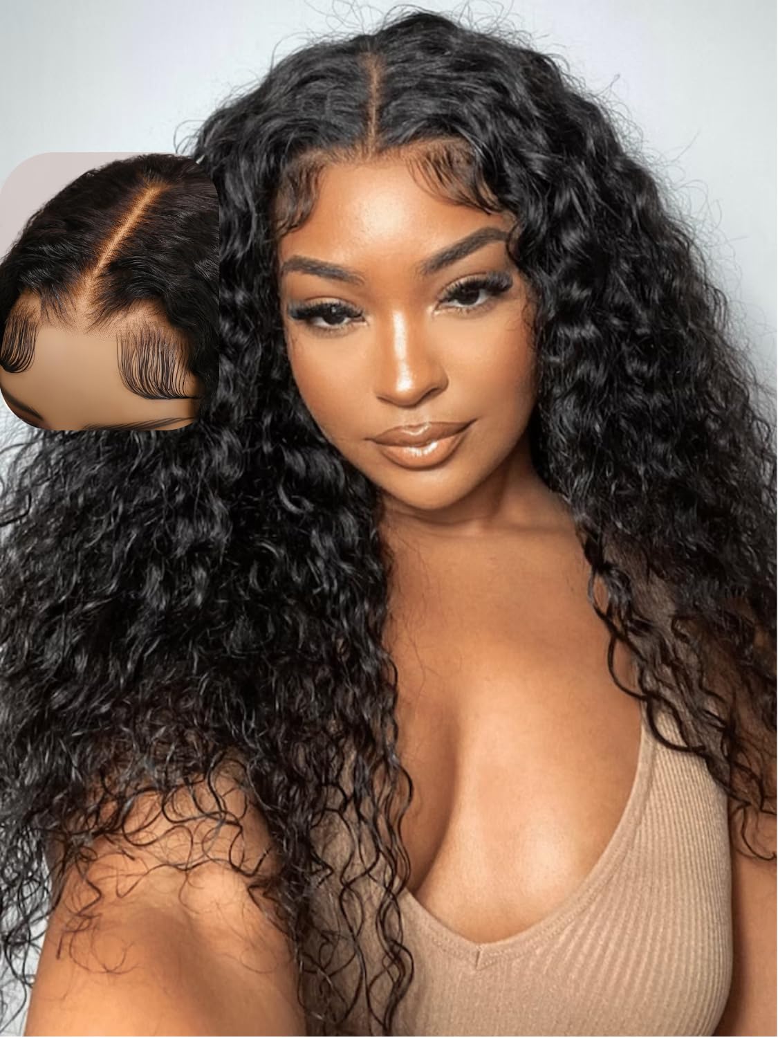 Unice Bye Bye Knots Glueless Wig Pre Cut 7X5 Lace Front Water Wave Wigs Human Hair Wet And Wavy Put On And Go Human Hair Wig Wit