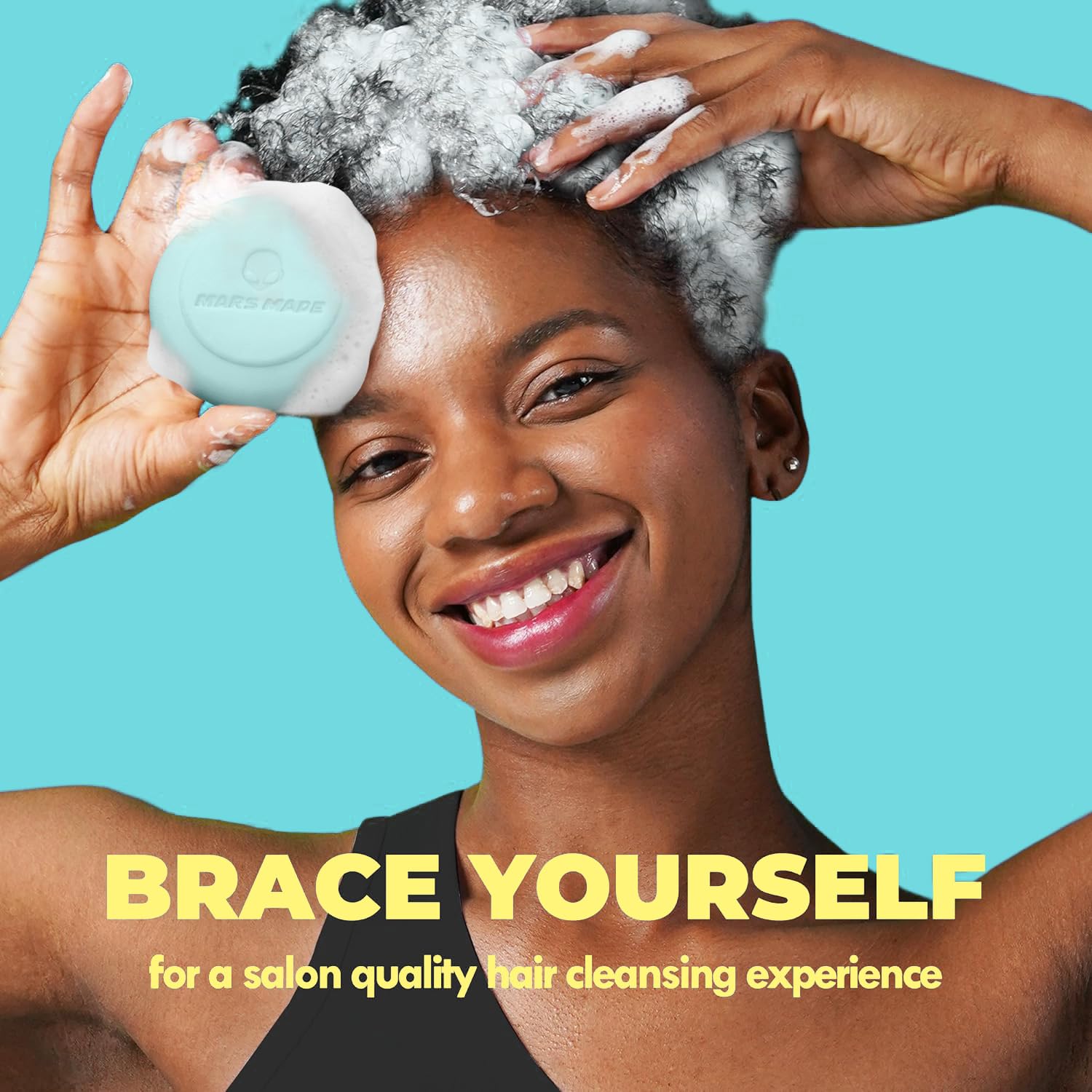 Mars Made Sea Salt Shampoo Bar 2.0 - Hydrating & Moisturizing Natural Hair Soap Bar Shampoo For Hair Volume & Scalp Nourishment