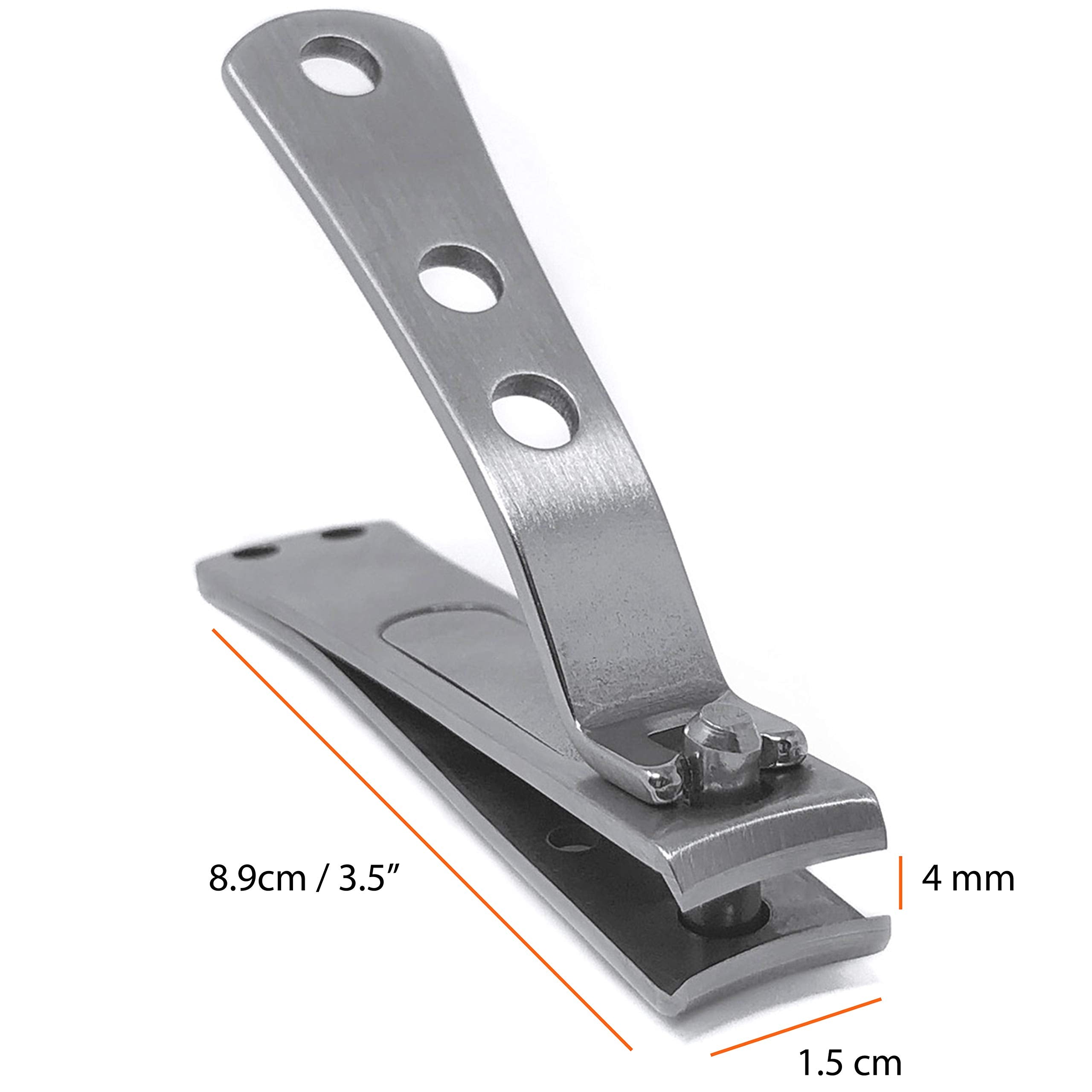 KOHM Nail Clippers for Thick Nails - Heavy-Duty, Stainless Steel, Tough, Professional Toenail Clippers w/Built-in File - Nail Cu