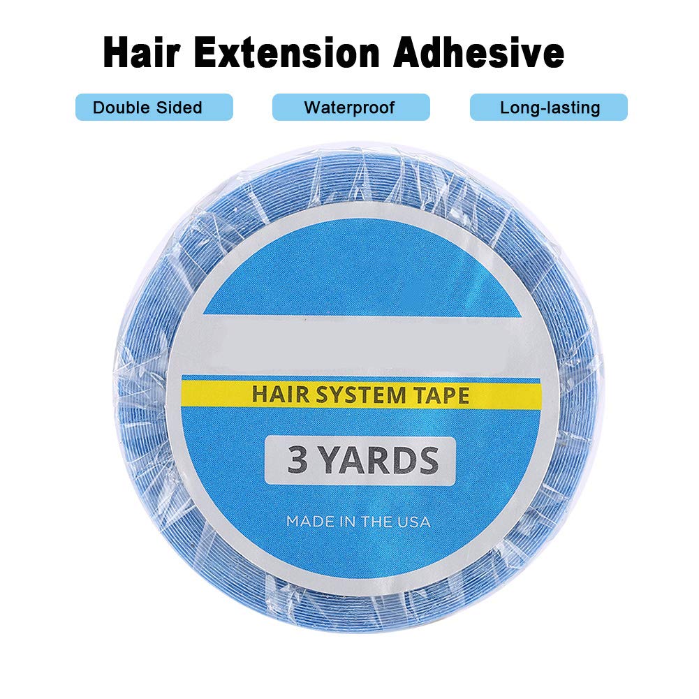 Hair Extension Adhesive Double Sided Tape, Waterproof Nano Hair Tape Beauty Tool For Extensions Toupees Beards And Wigs