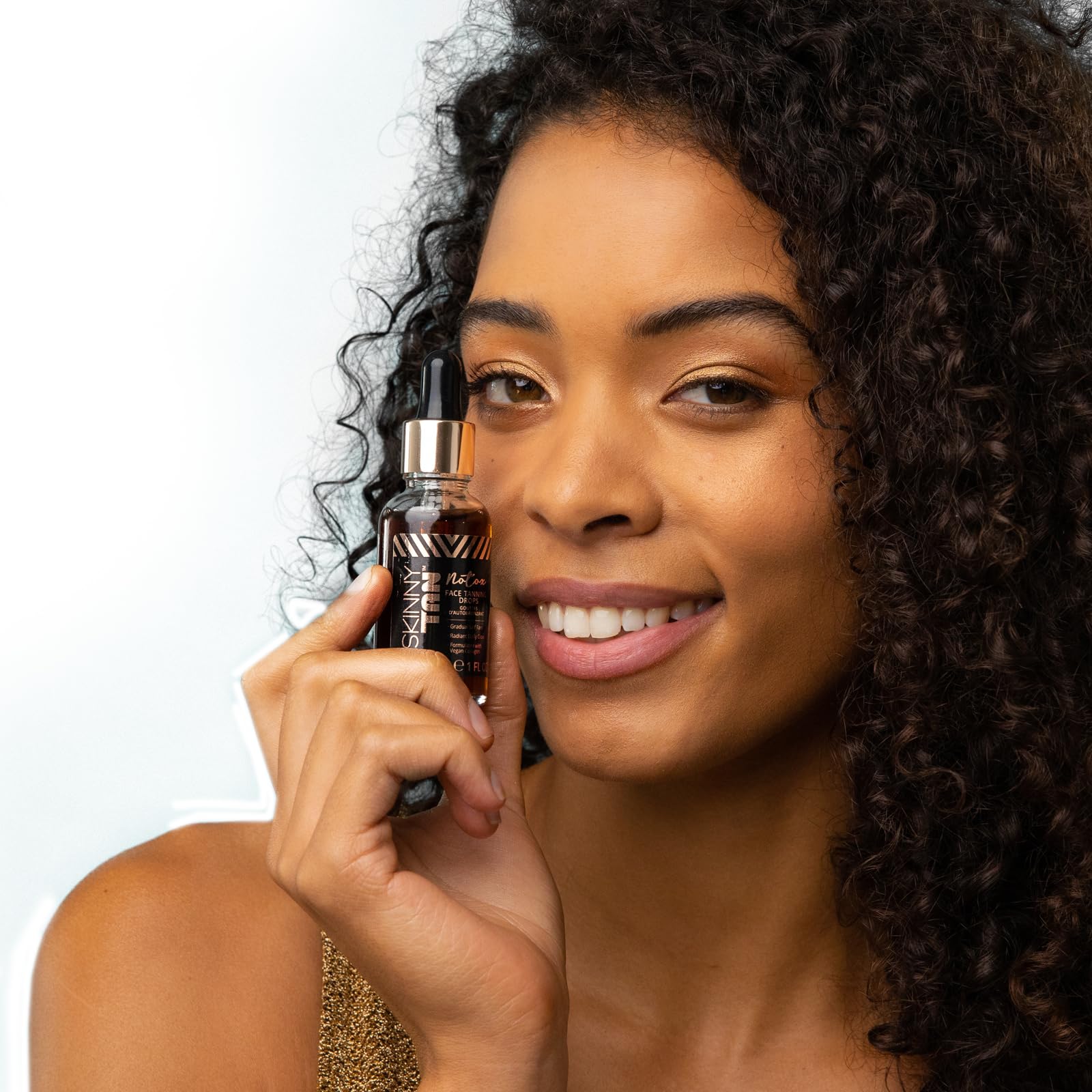 Skinny Tan Notox Face Tanning Drops - Hydrating Serum For Face With Vegan Collagen, Guarana, Aloe Vera - Reduces Appearance Of I