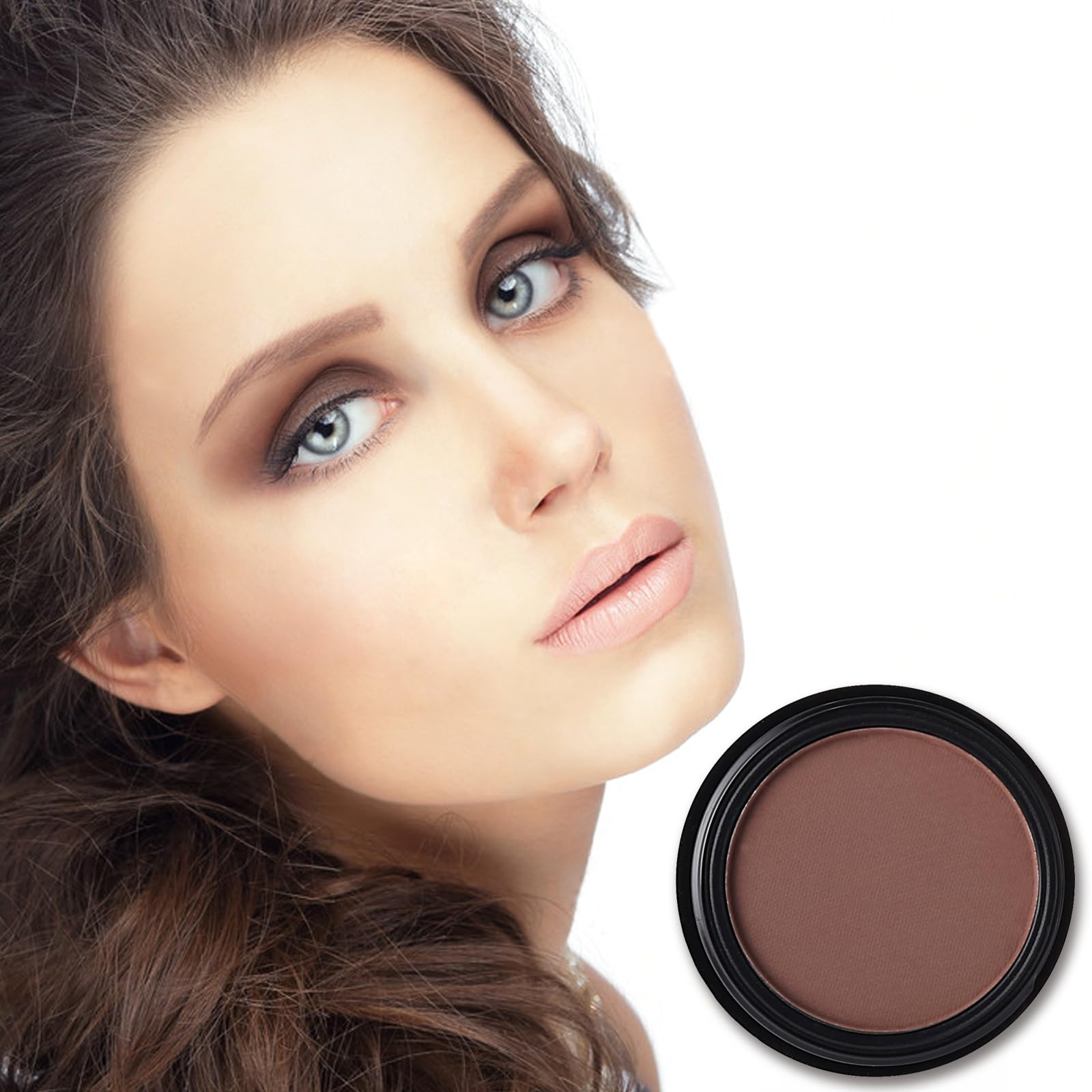 Meicoly Light Brown Single Eyeshadow,Pressed Powder Matte Eye Shadow For Deer Cosplay Makeup,Halloween Smoky Eyes Makeup,Opaque