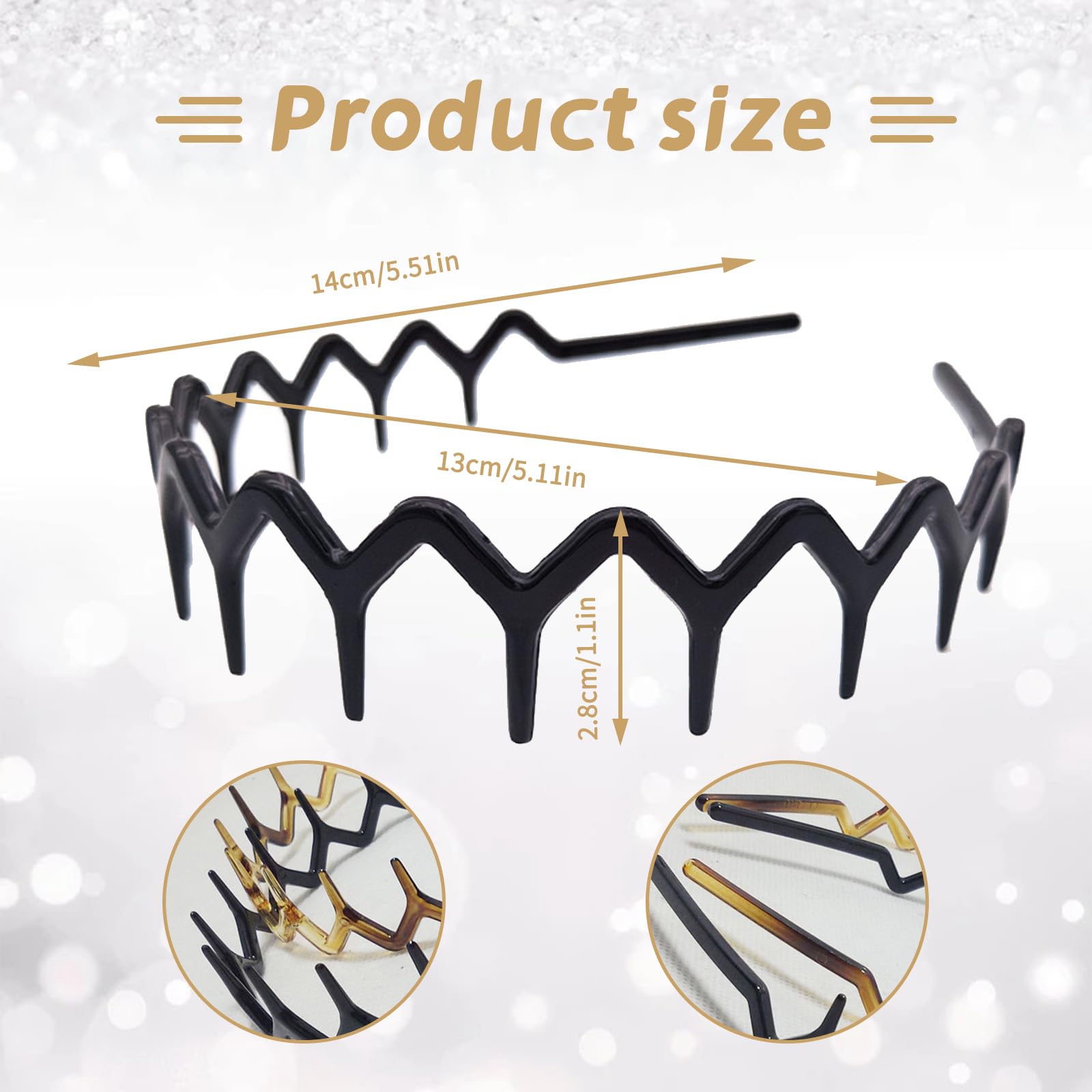 YMCLUB IGZAG HEADBAND - Stylish Zig Zag Headbands for Women & Men - Comfortable HEADBANDS with ZAG Design - Perfect for Sports a