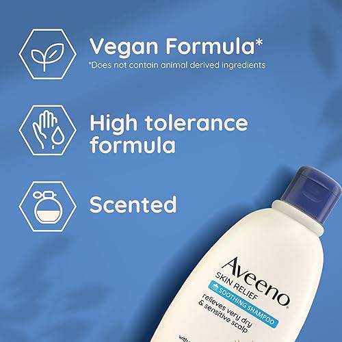 Aveeno Skin Relief Soothing Shampoo, 300ml - Gentle Formula for Dry Scalp, 10.2 Fl Oz, Model 31900