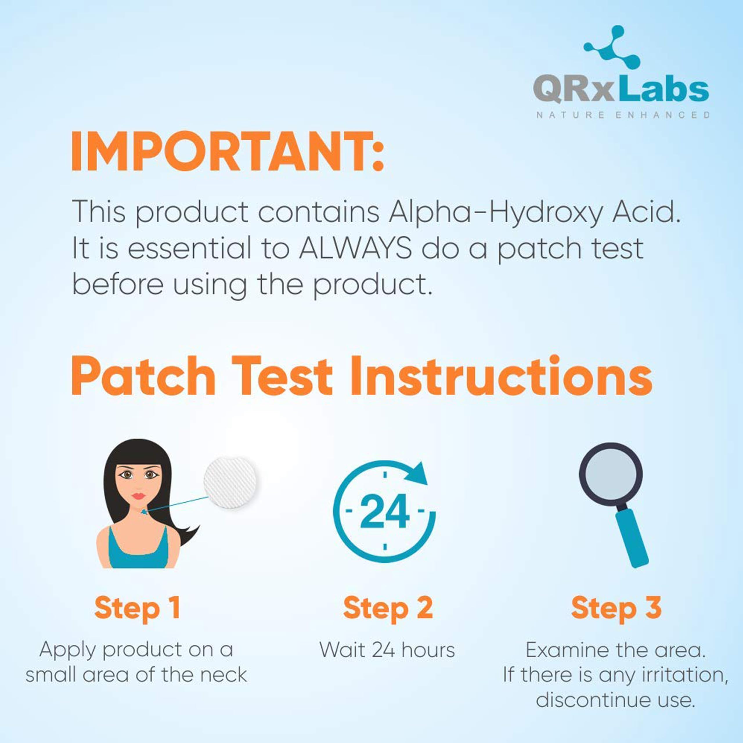 QRxLabs Glycolic + Salicylic Acid Acne Control Pads, 10% Glycolic & 2% Salicylic, 50 Count - Clear Skin Treatment