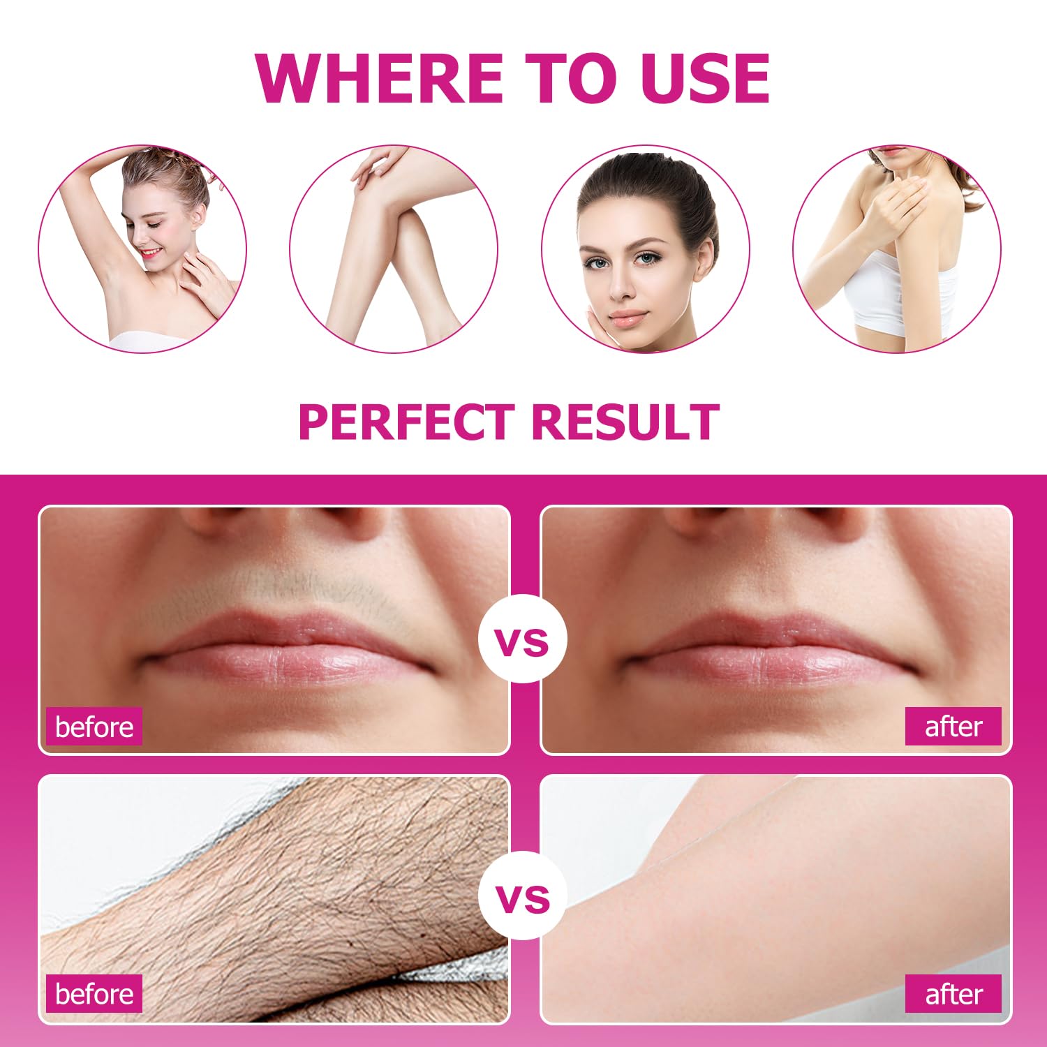 Wax Strips For Face & Body - 60 Wax Strips: 40 Face Wax Strips & 20 Body Wax Strips For Women And Men - Suitable For All Skin An
