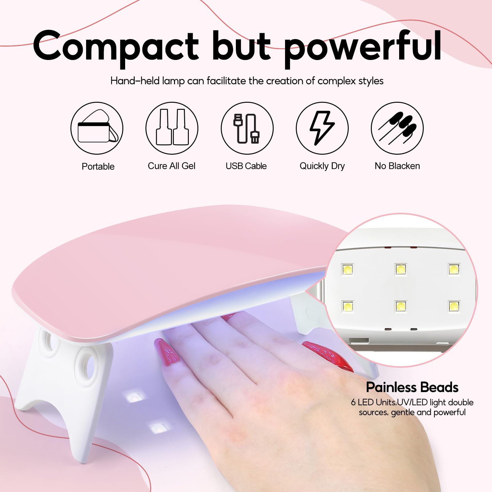 Acrylic Nail Kit With Everything For Beginner With Drill And U V Light 3Pcs Acrylic Powder 24Pcs Glitter Powder Professional Nai