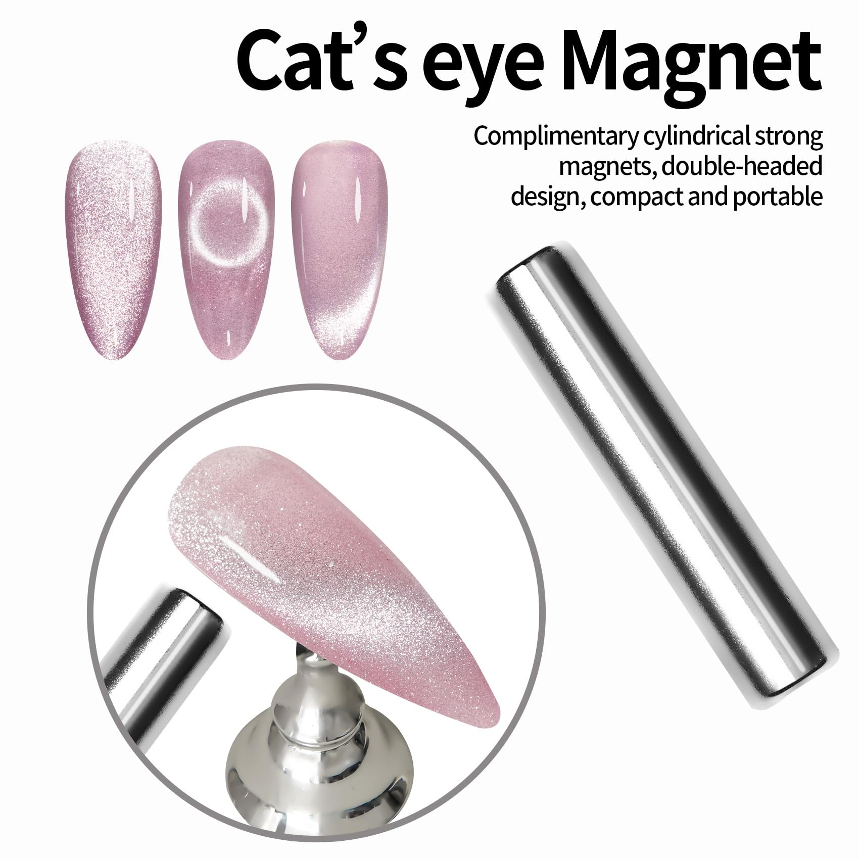 Maychao 15Ml Cat Eye Gel Nail Polish 1Pc Purple Gel Polish With Magnet Soak Off Holographic Magnetic Nail Polish For Nail Art Ma