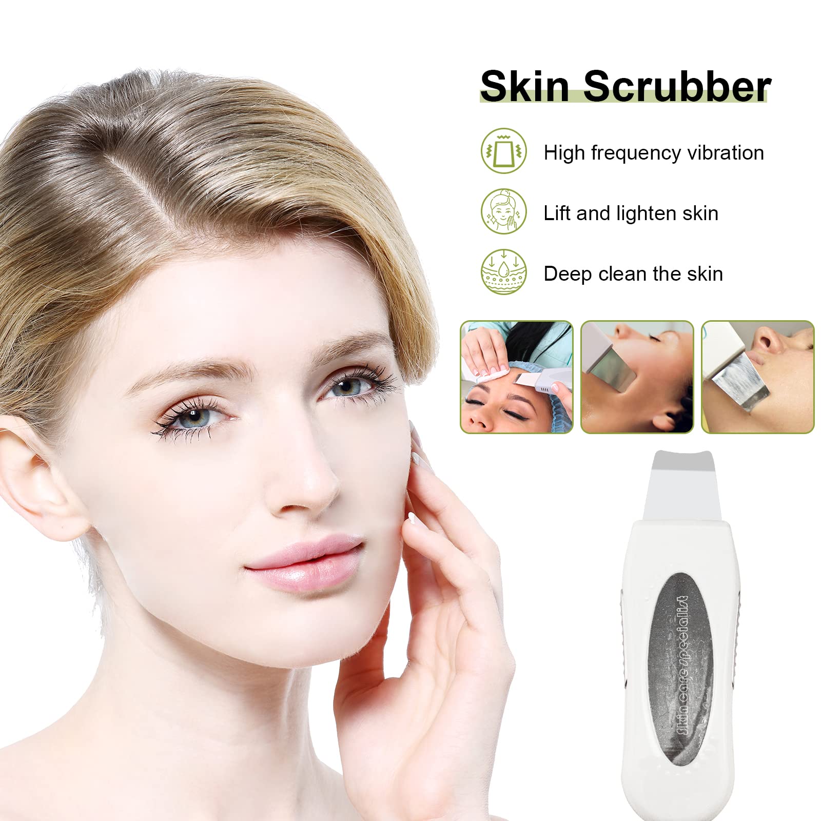 Elitzia 3 In 1 Dermabrasion Microdermabrasion Scrubber Facial Skin Rejuvenation Device ETSRNF903