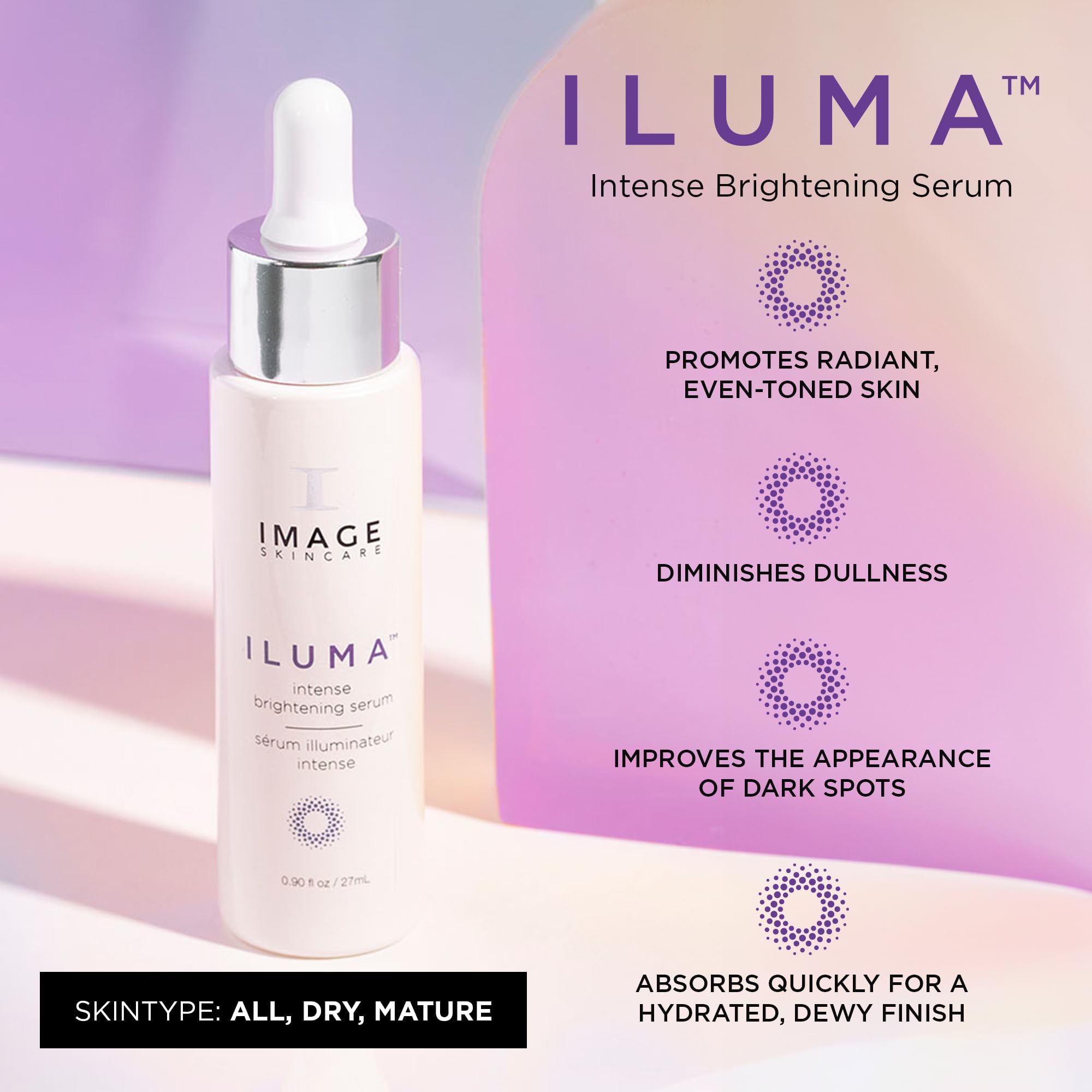 IMAGE Skincare, ILUMA Intense Brightening Serum, Helps Reduce Appearance of Dark Spots & Facial Pigmentation for Even Skin Tone,