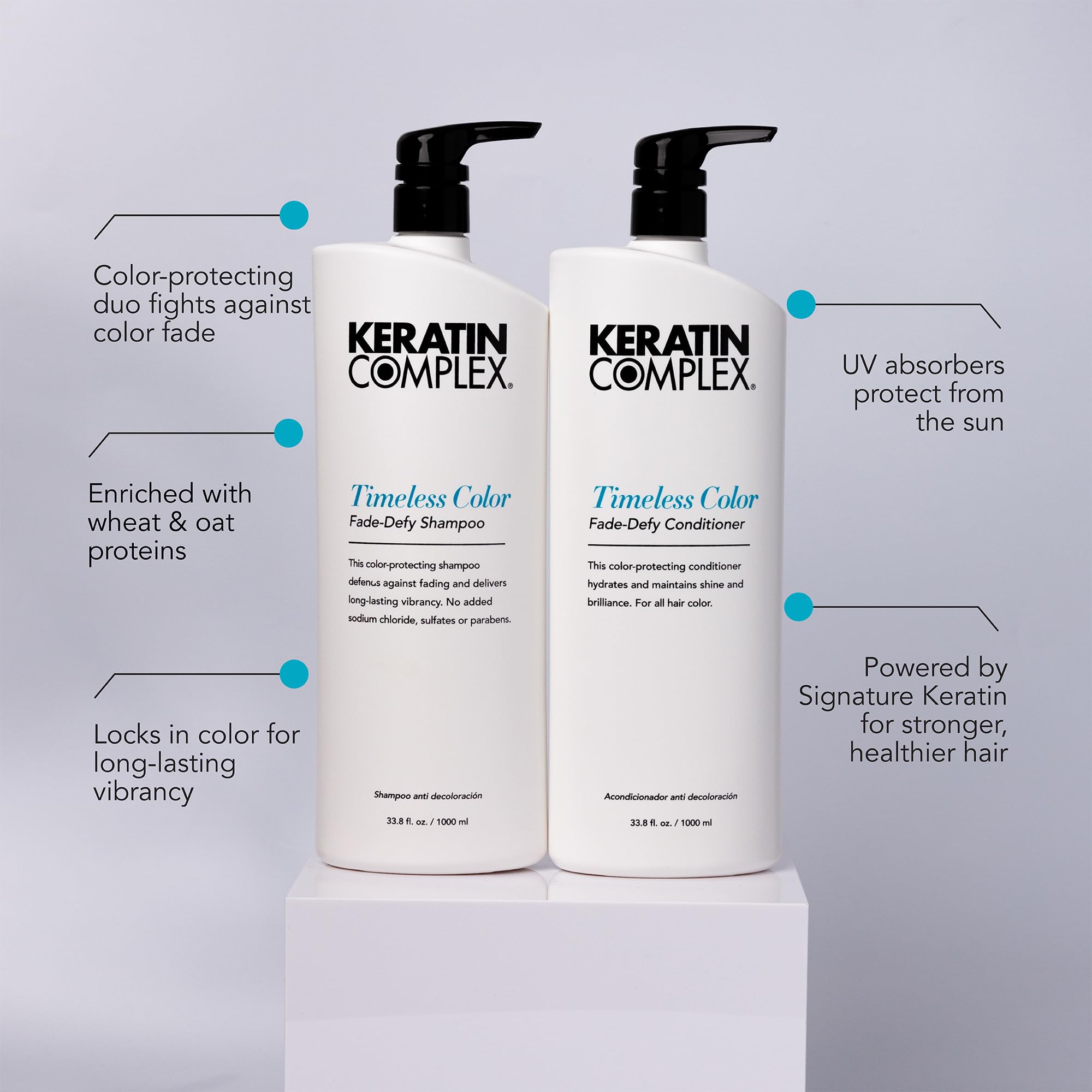 Keratin Complex - Timeless Color Fade Shampoo & Conditioner Duo - 33.8 fl oz Each