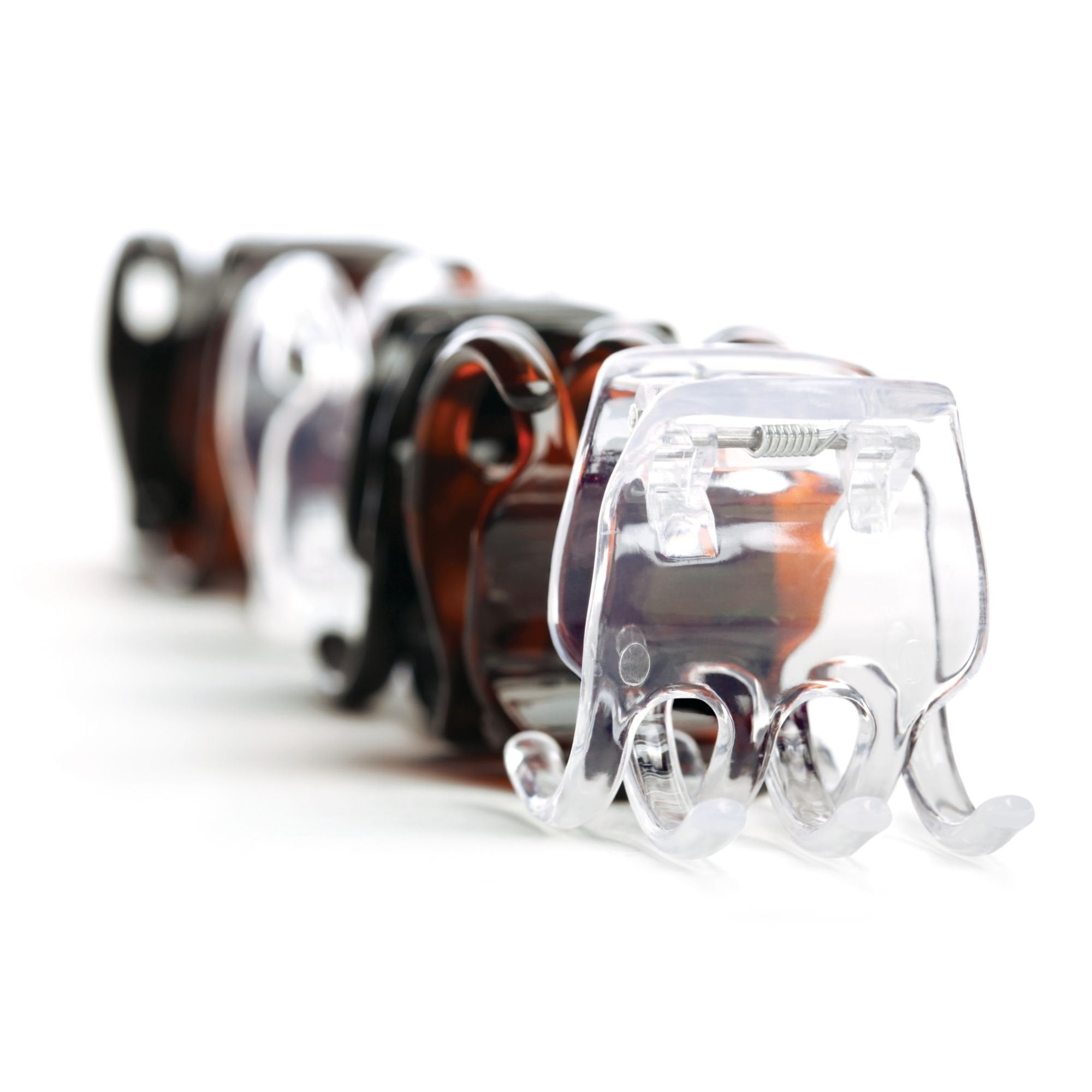 Goody Classic Claw Hair Clips - 6-Count, Clear, Brown And Black - 1/2 Claw Will Gently Keep Hair Secured In Place With A Long La