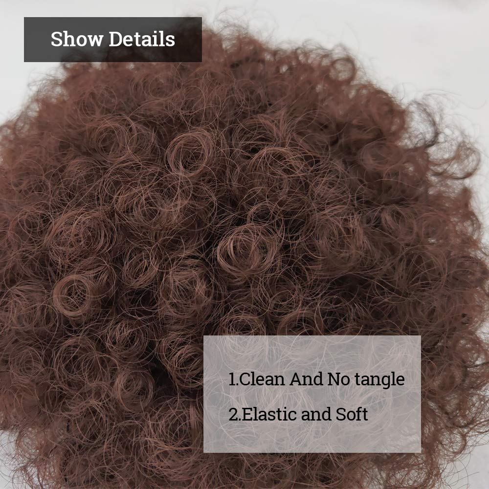 Afro Puff Drawstring Ponytail Kinky Curly Pony tails Hair Synthetic Bun Extensions Hairpieces Updo Hair With Two Clips for Women