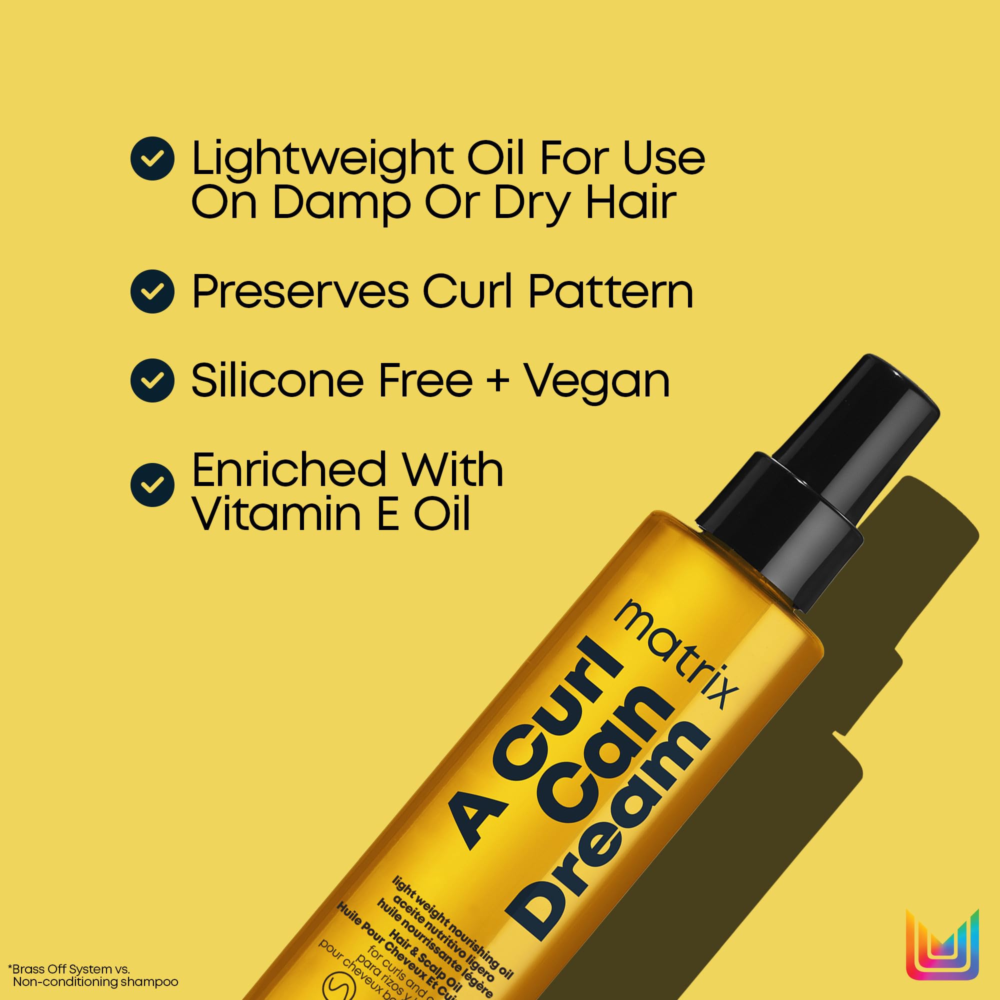 Matrix A Curl Can Dream Light-Weight Hair And Scalp Oil  For Curly & Coily Hair  Silicone Free  Infused With Manuka Honey Extrac