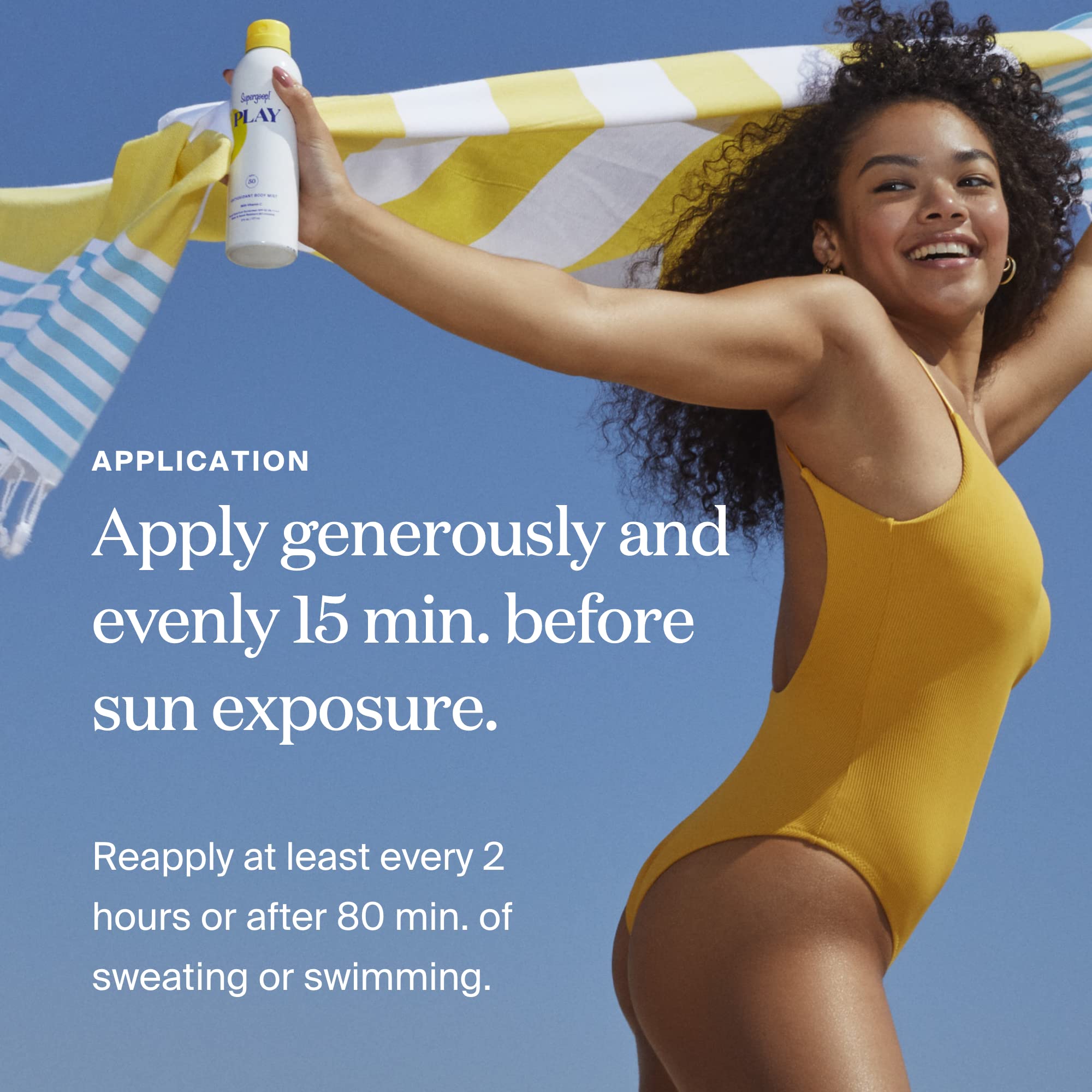 Supergoop! Play Spf 50 Antioxidant Body Mist W/Vitamin C, 3 Fl Oz - 2 Pack - Broad Spectrum Sunscreen Spray For Sensitive Skin -