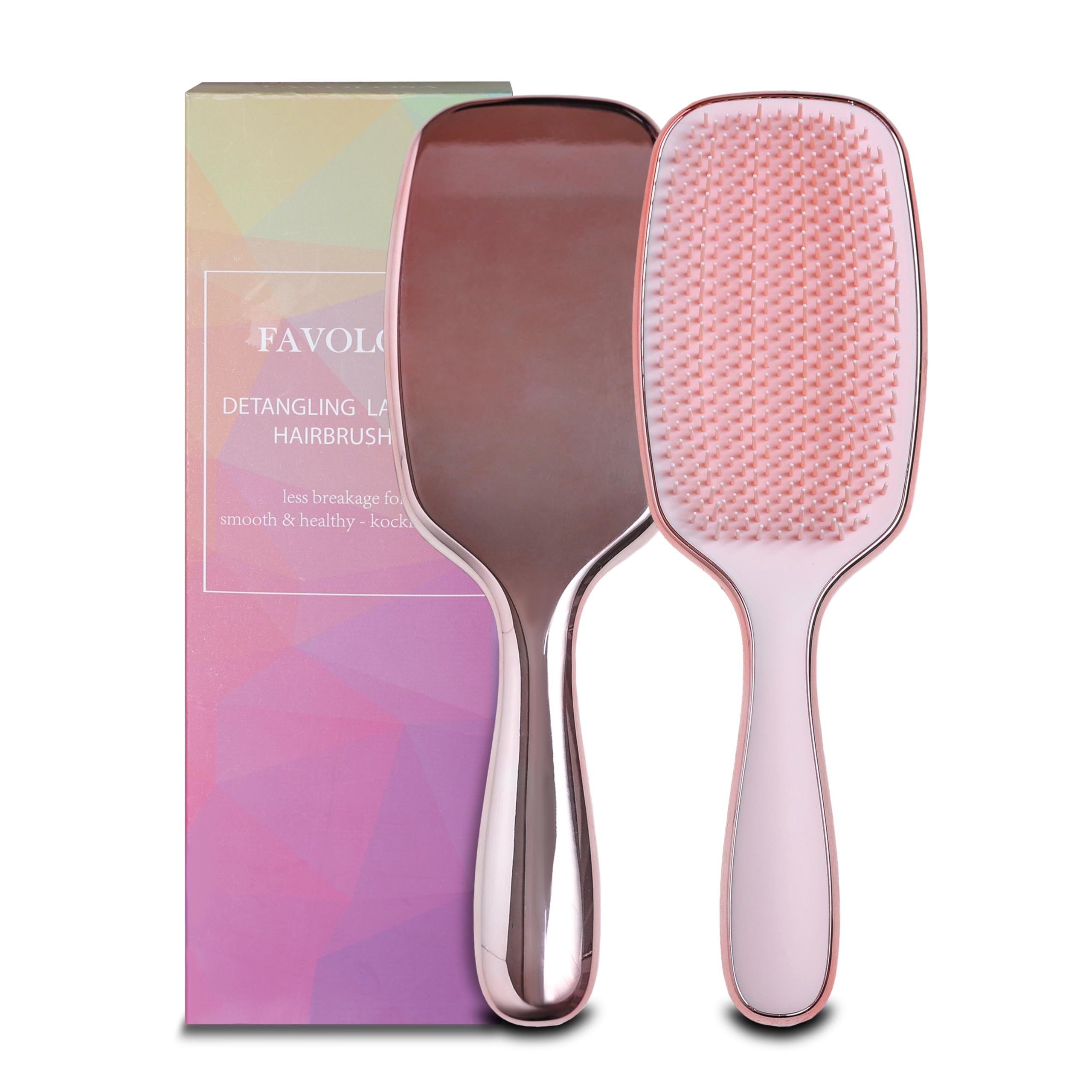 Ultimate Detangler Brush for Thick Hair, Curly, Straight & Natural Hair. Pain-Free Dry and Wet Detangling Hair Brush for Women, 