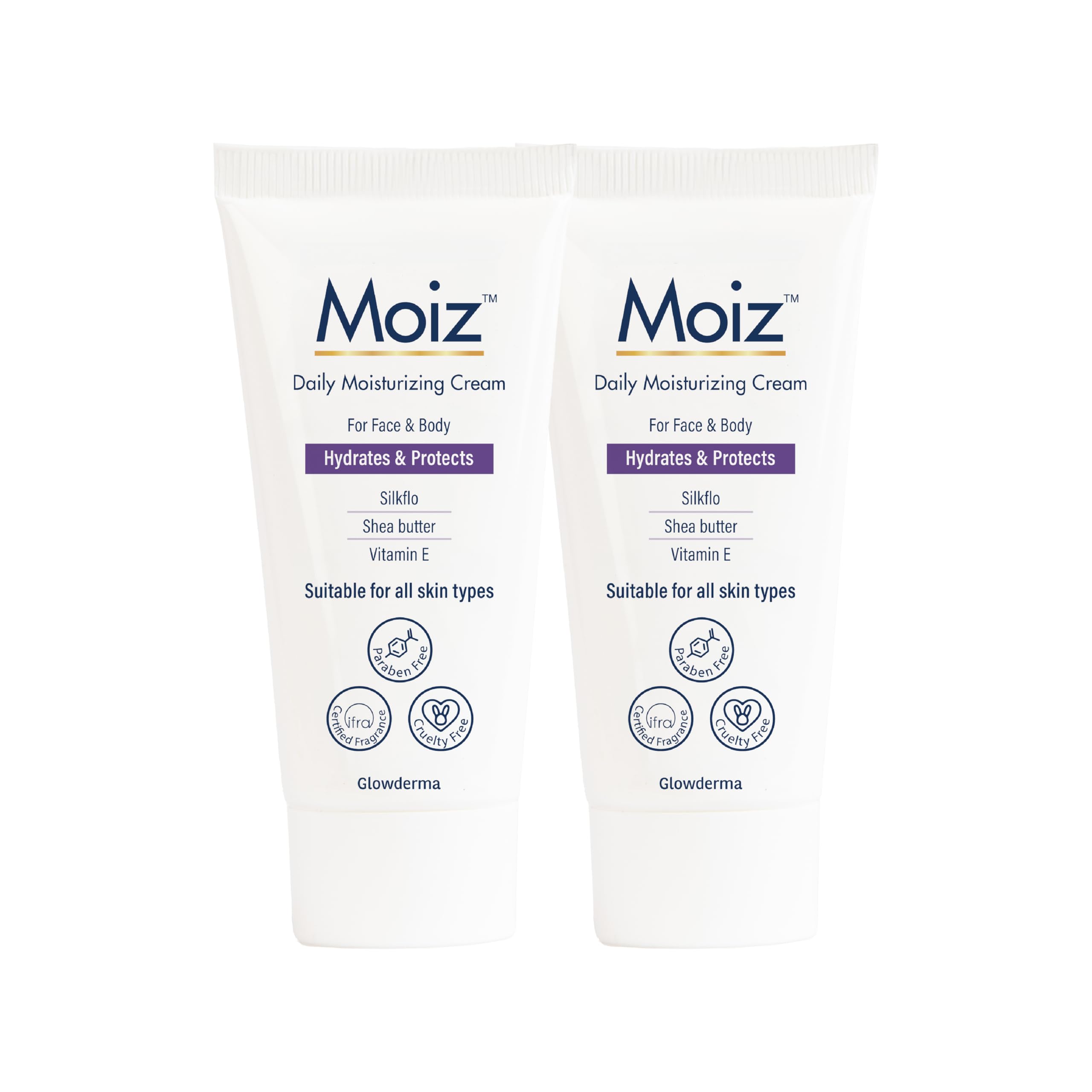 Moiz Daily Moisturizing Cream For Face & Body | Formulated With 9 Moisturizers | Suitable For Sensitive Skin | Paraben Free & Cr