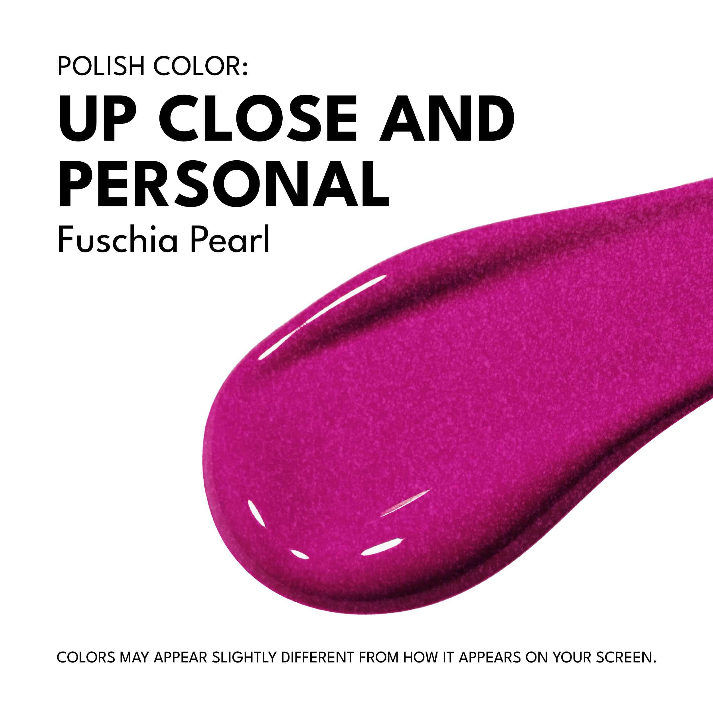 Red Carpet Manicure Fortify & Protect Fuchsia Pearl Gel Polish For Strong, Healthy Nails - Infused With Vitamin A & Biotin - (Up