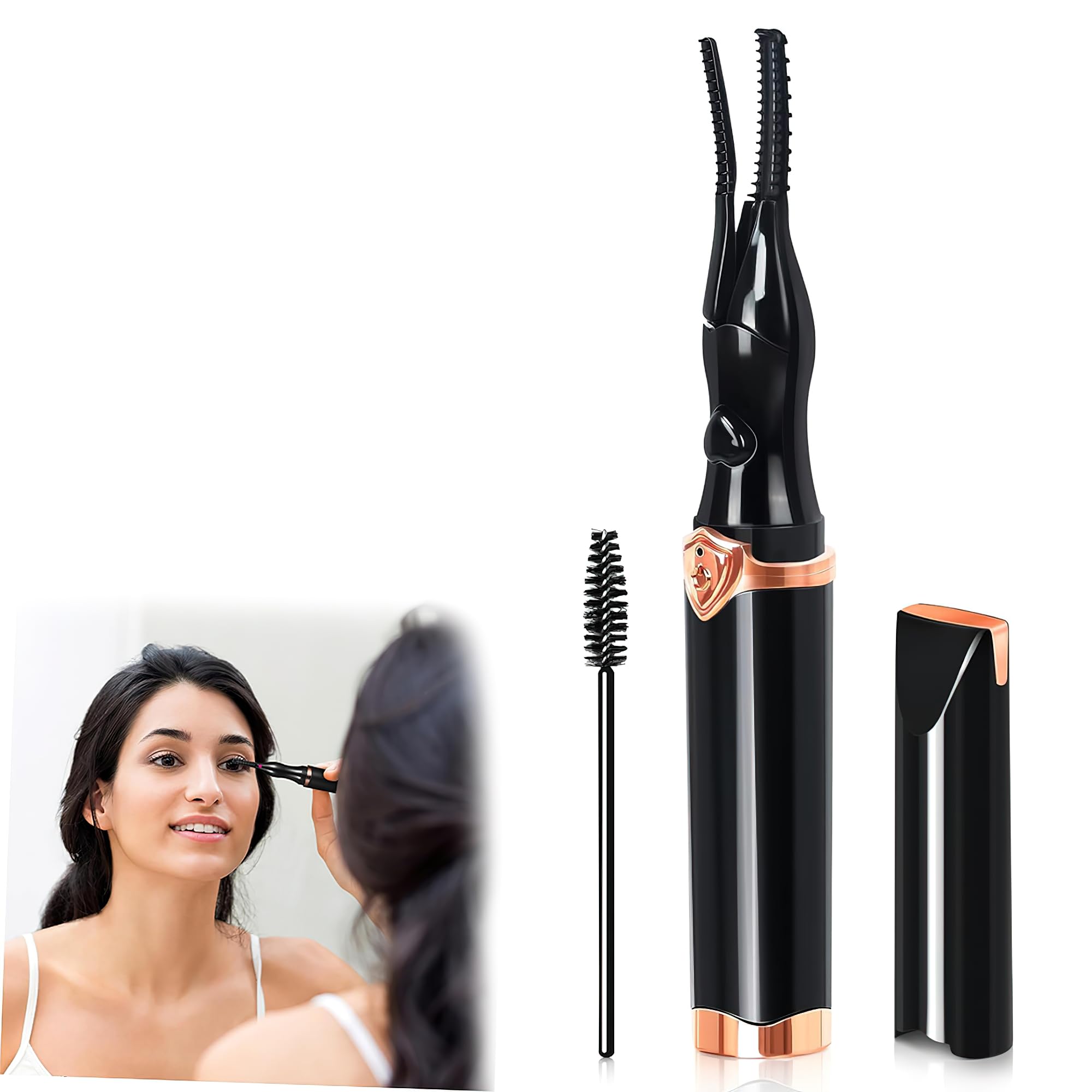 Kidoca Electric Heated Eyelash Curler With 3 Temperature Modes, Usb Rechargeable Eyelash Curler For Women, Beauty Makeup Tool Fo
