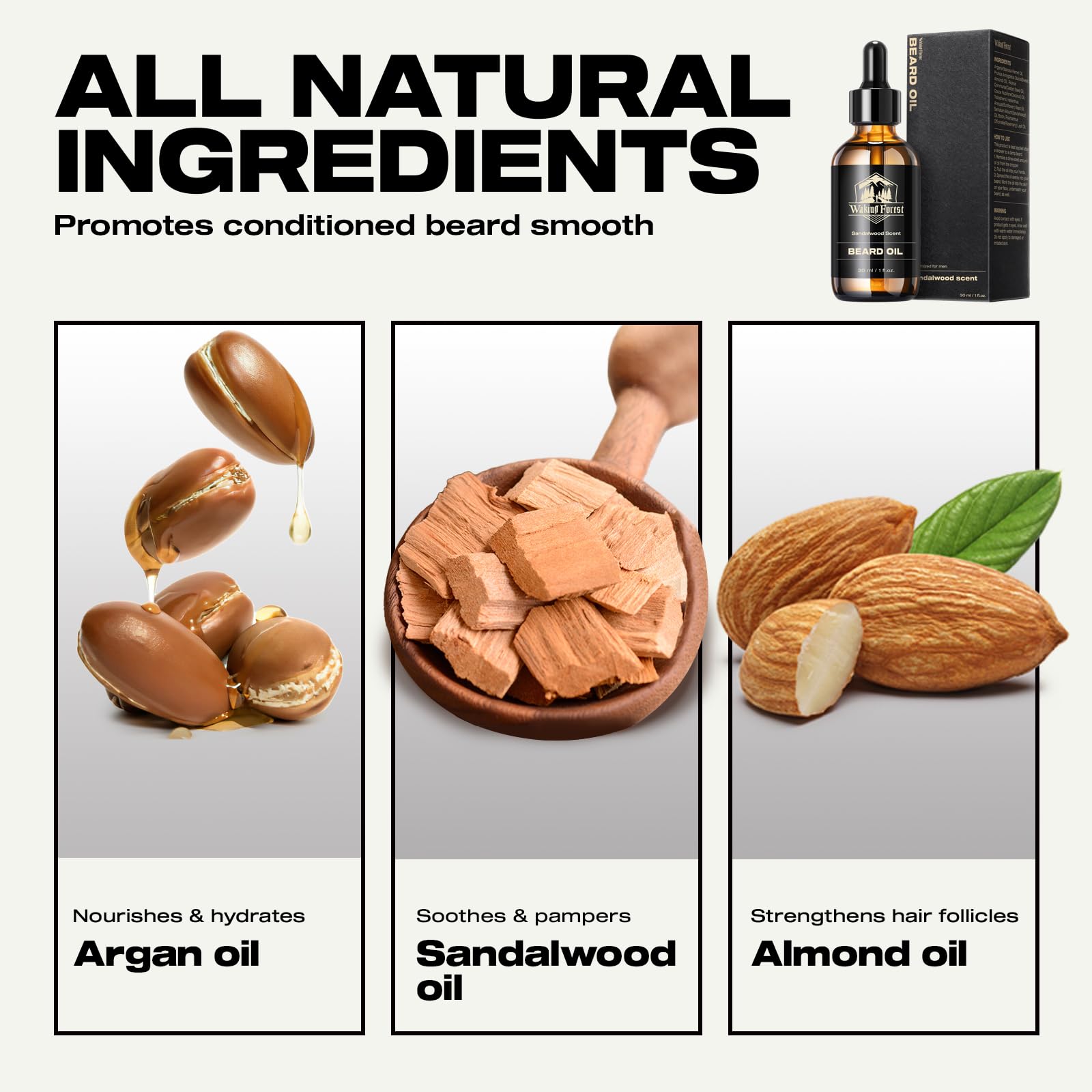 Waking Forest Beard Oil For Men Growth Beard Softener Oil For Men Growth Moisturizes Beard And Skin Beard Growth Oil For Men 100