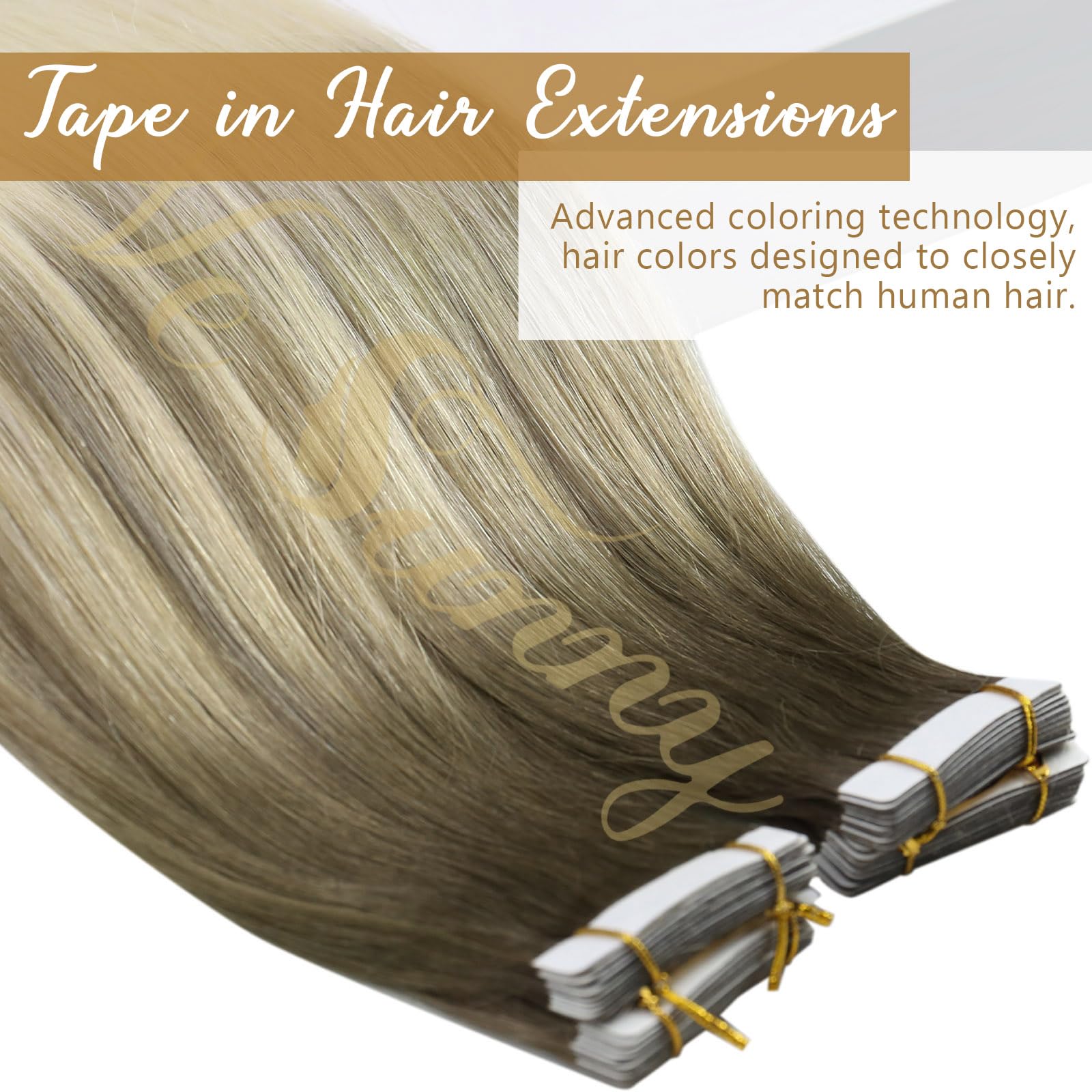 Ve Sunny Tape In Ombre Hair Extensions Human Hair Light Brown Roots To Platinum Blonde Tape In Hair Extensions Ombre Human Hair