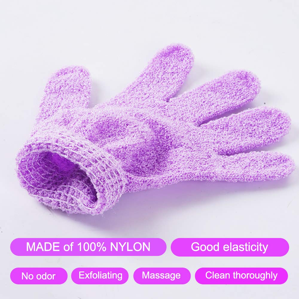 24 Pcs Exfoliating Shower Gloves,Double Sided Exfoliating Bath Gloves Deep Clean Dead Skin For Spa Massage Beauty Skin Shower Bo