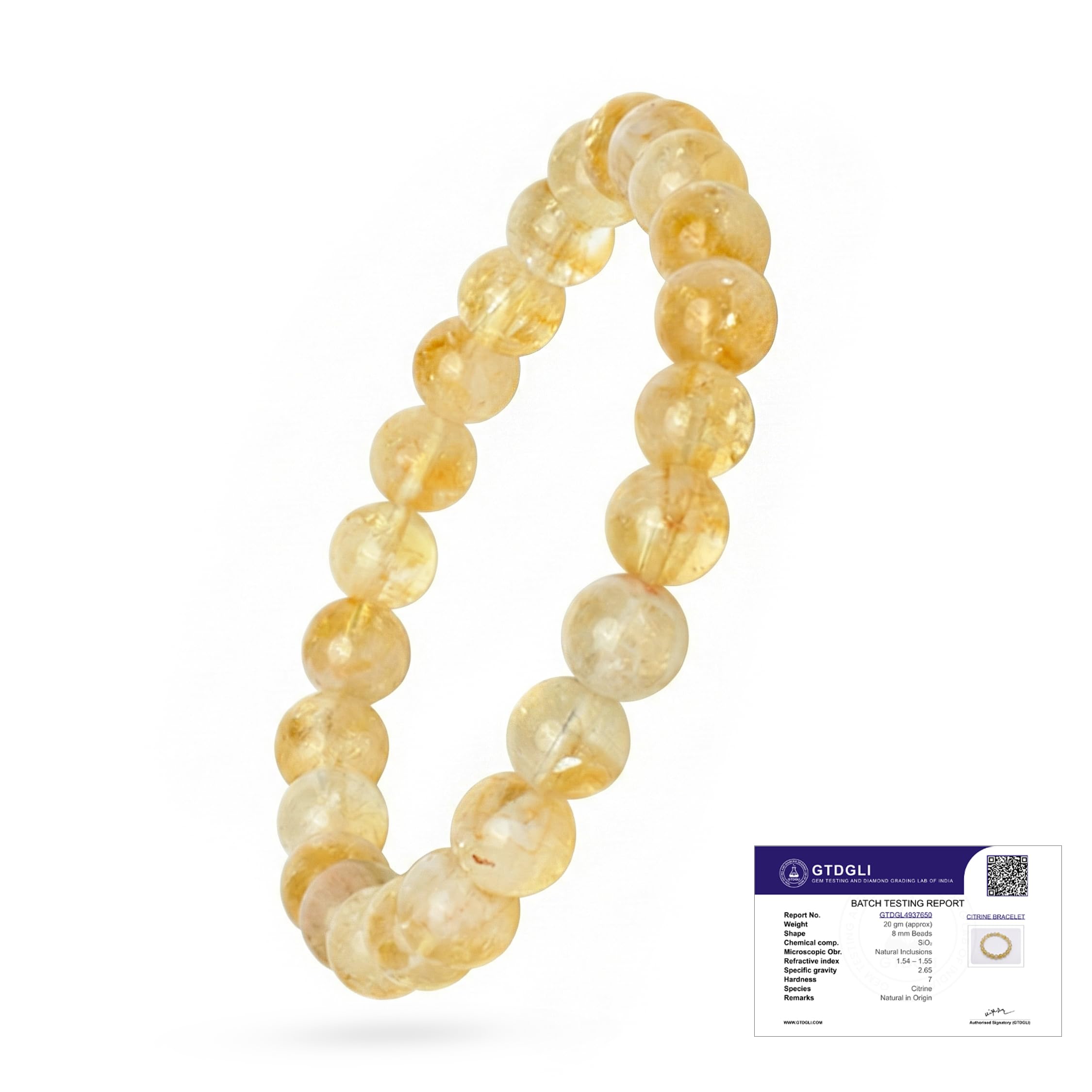 Astrotalk Citrine Bracelet | Merchant's Stone for Prosperity & Clarity | Boost Self-Belief, Focus & Abundance | Astrology Bracelet for Women & Men | Citrine Stone for Success & Joy