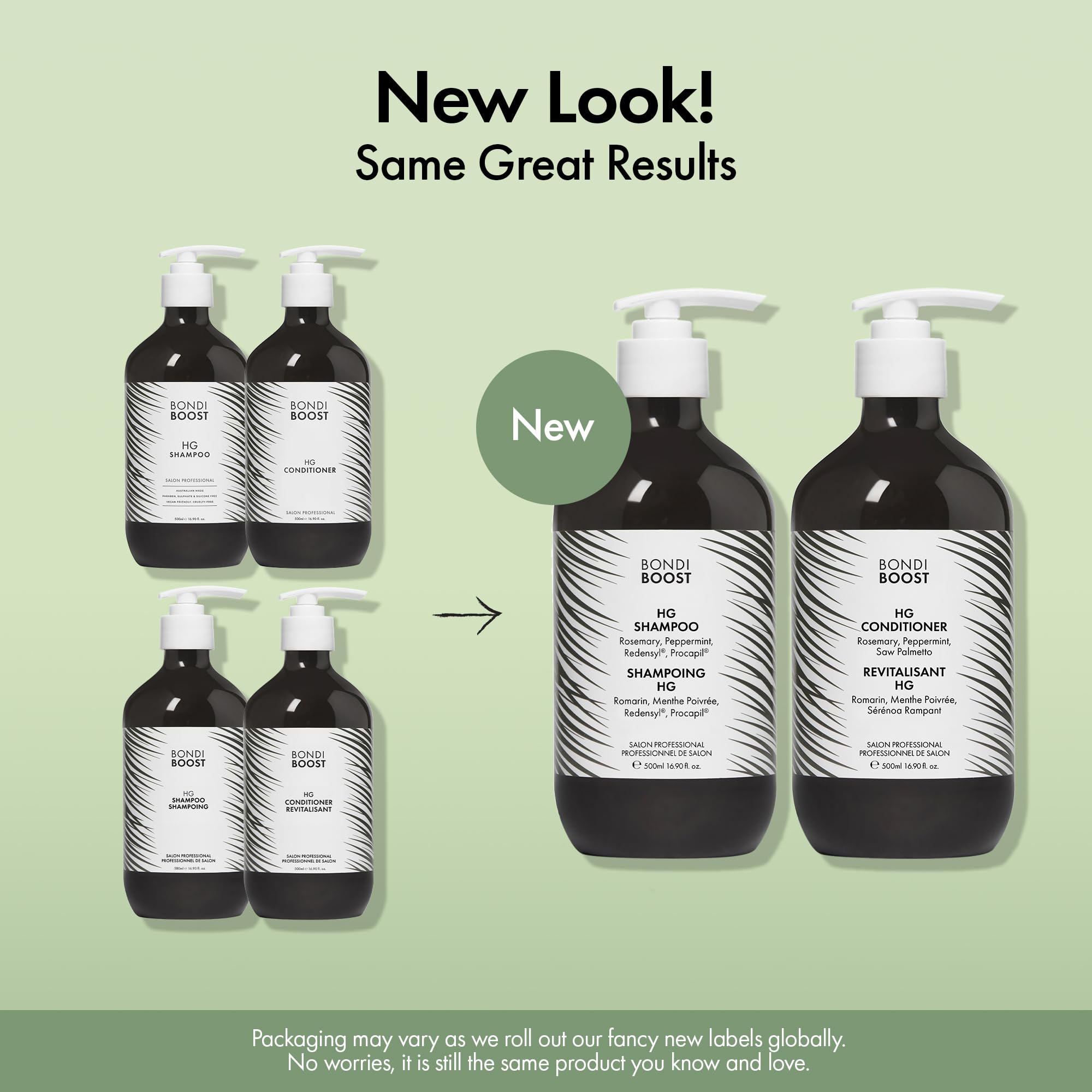 BondiBoost HG Duo Shampoo + Conditioner Bundle [16.90 fl oz each] - Improves Appearance for Thinning Hair - Volumizing + Hydrati