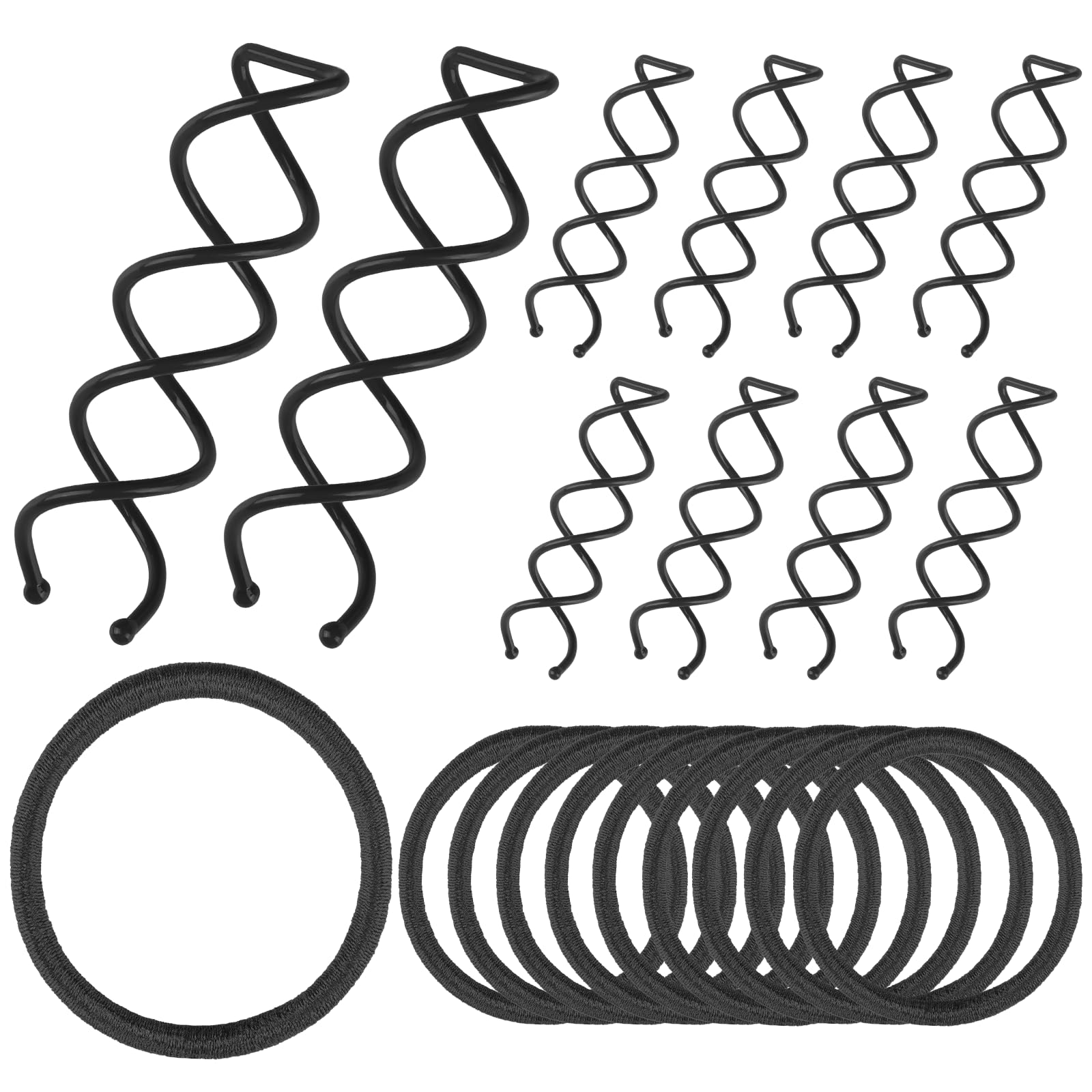 Teenitor 20PCS Spiral Hair Pins, Spin Pins for Bun, Spiral Bobby Pins Hair Bun Accessories, Hair Bun Maker for Women Girls with 