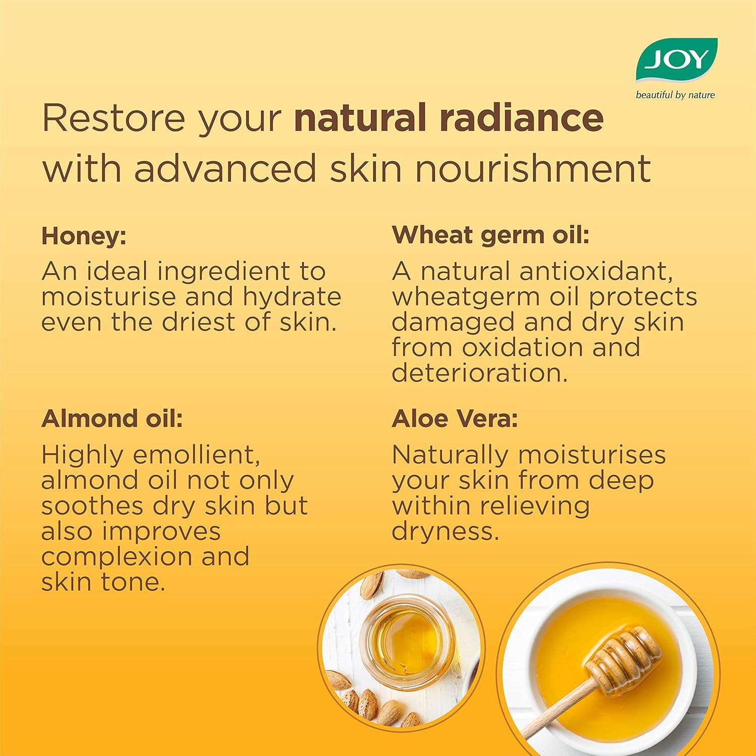 Joy Honey & Almonds Nourishing Skin Cream 200Ml