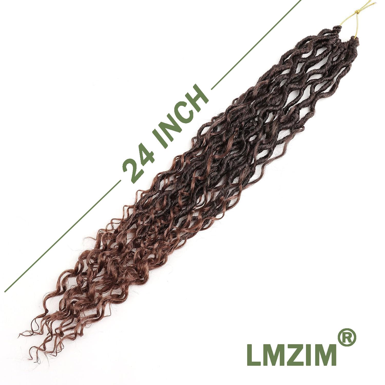 Lmzim 24 Inch Goddess Locs Crochet Hair 8 Packs Faux Locs With Curly End,Bohemian Locs Pre Looped Crochet Hair For Black Women 1