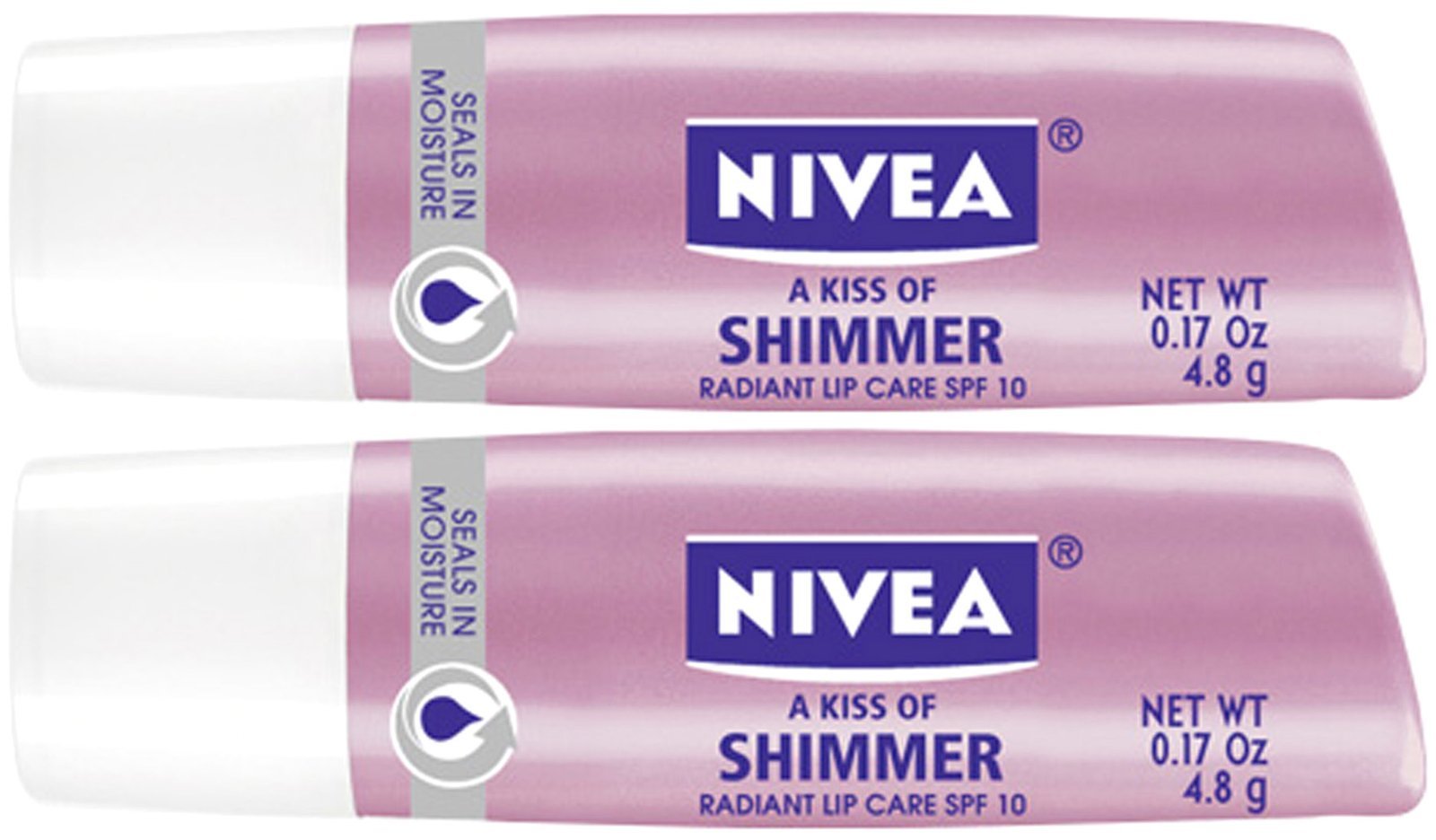 Nivea Lip Care A Kiss of Shimmer Lip Care Stick - Pearly Shimmer - 2 pk