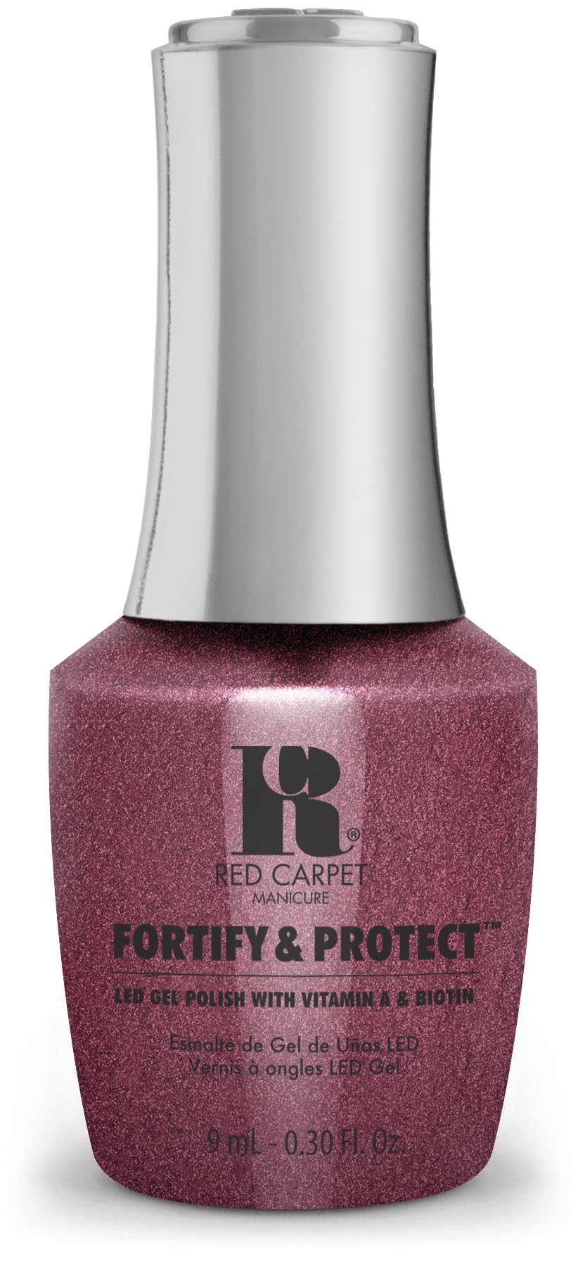 Red Carpet Manicure Fortify & Protect Copper Plum Pearl Gel Polish for Strong, Healthy Nails - Infused with Vitamin A & Biotin -